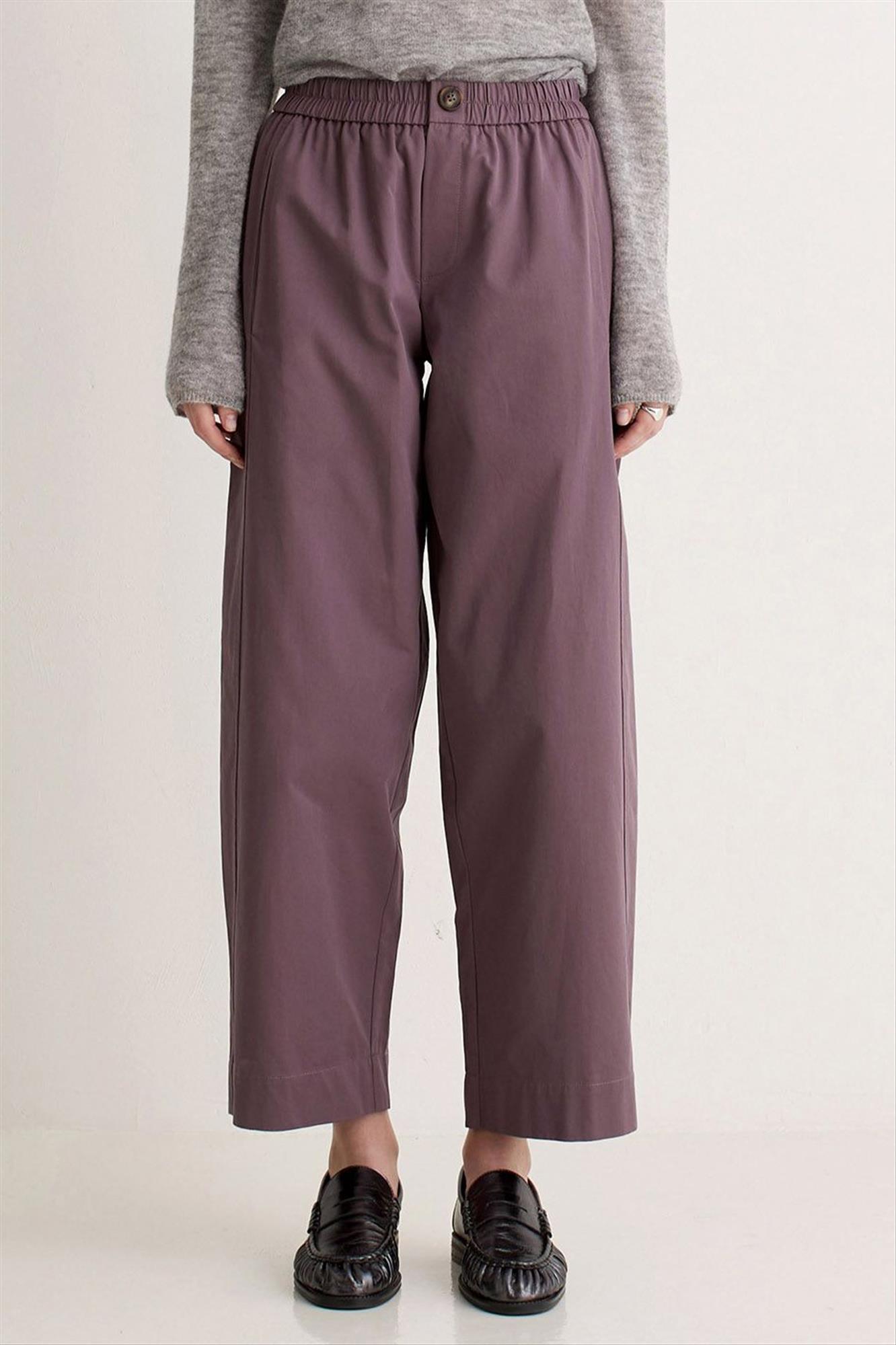 YERSE - Aubergine Barrel broek