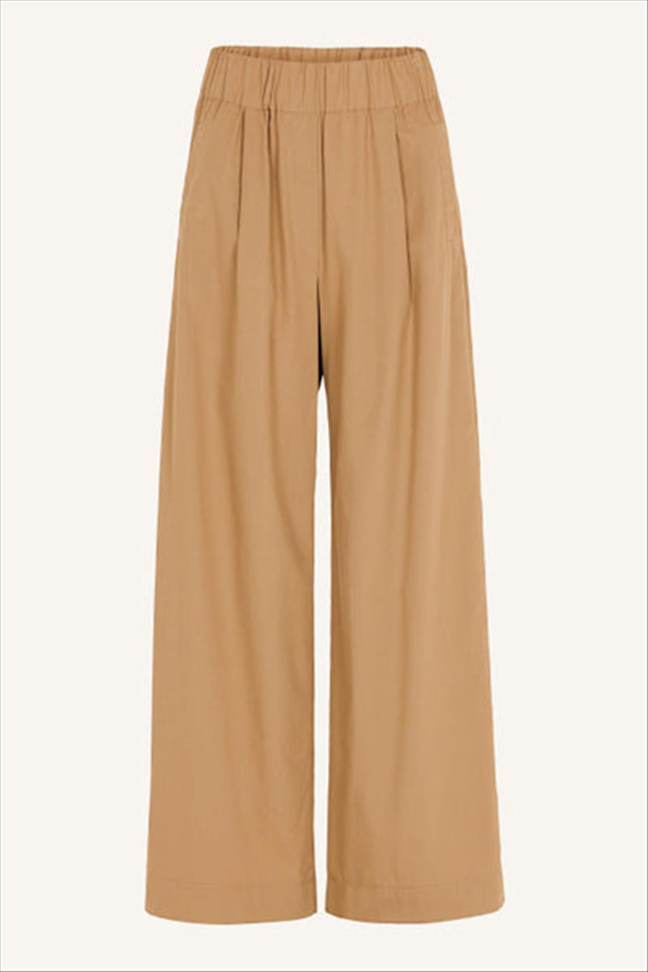 BY BAR - Camel Benji Poplin broek