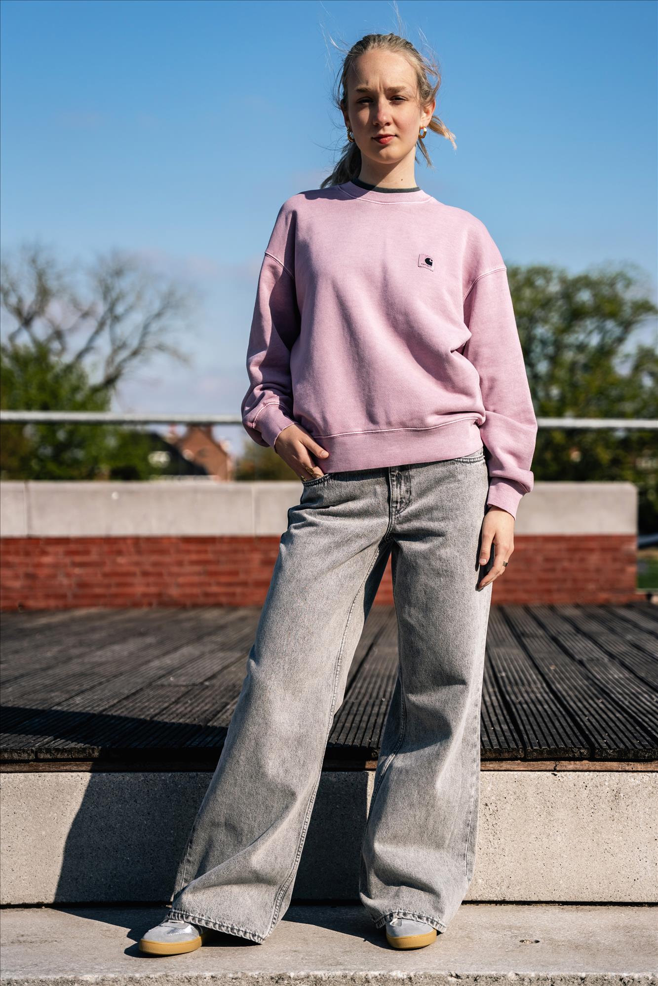 Dr. Denim - Grijze Rhue Flared jeans