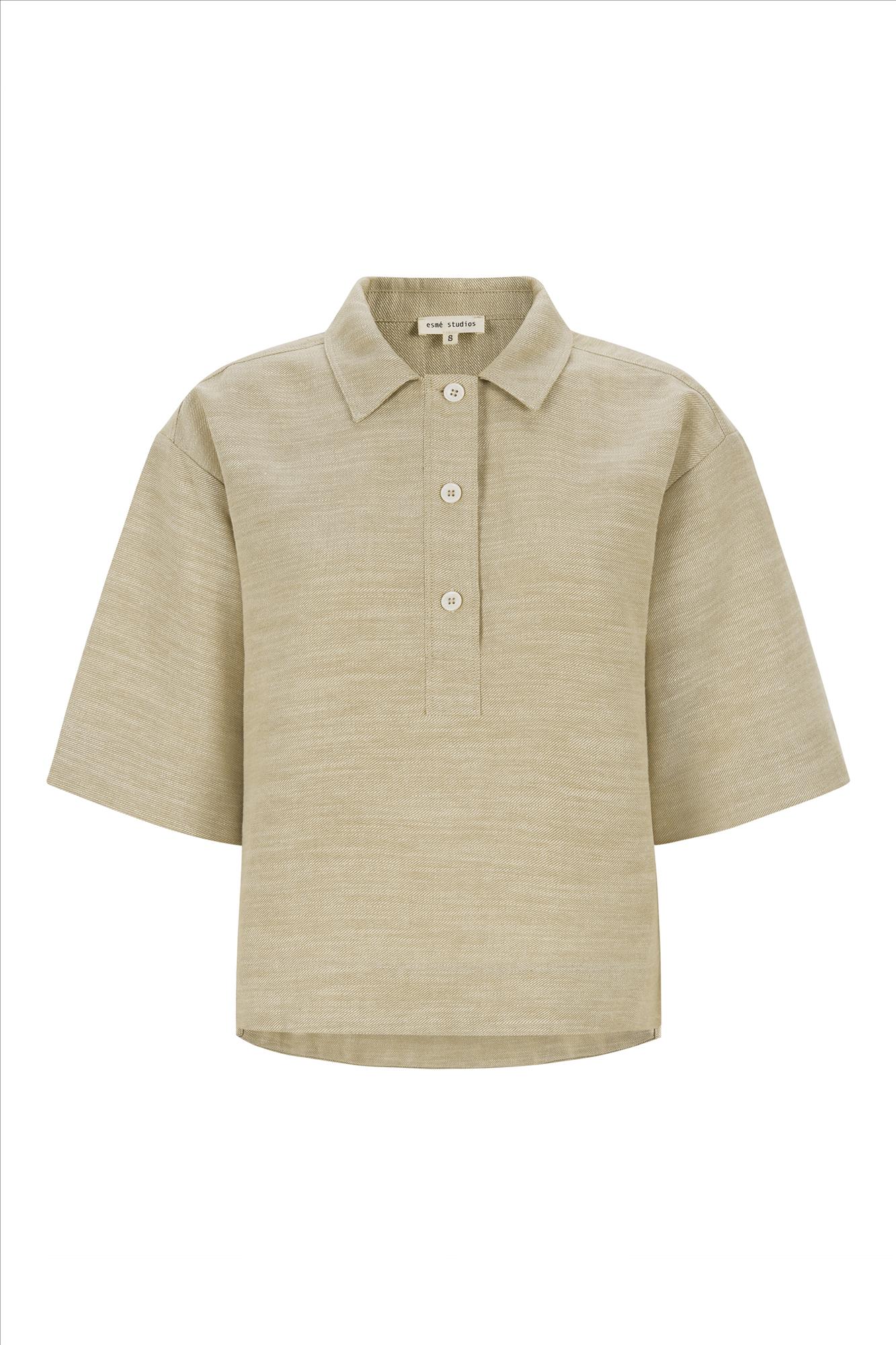 esmé studios - Beige Kaya Boxy blouse