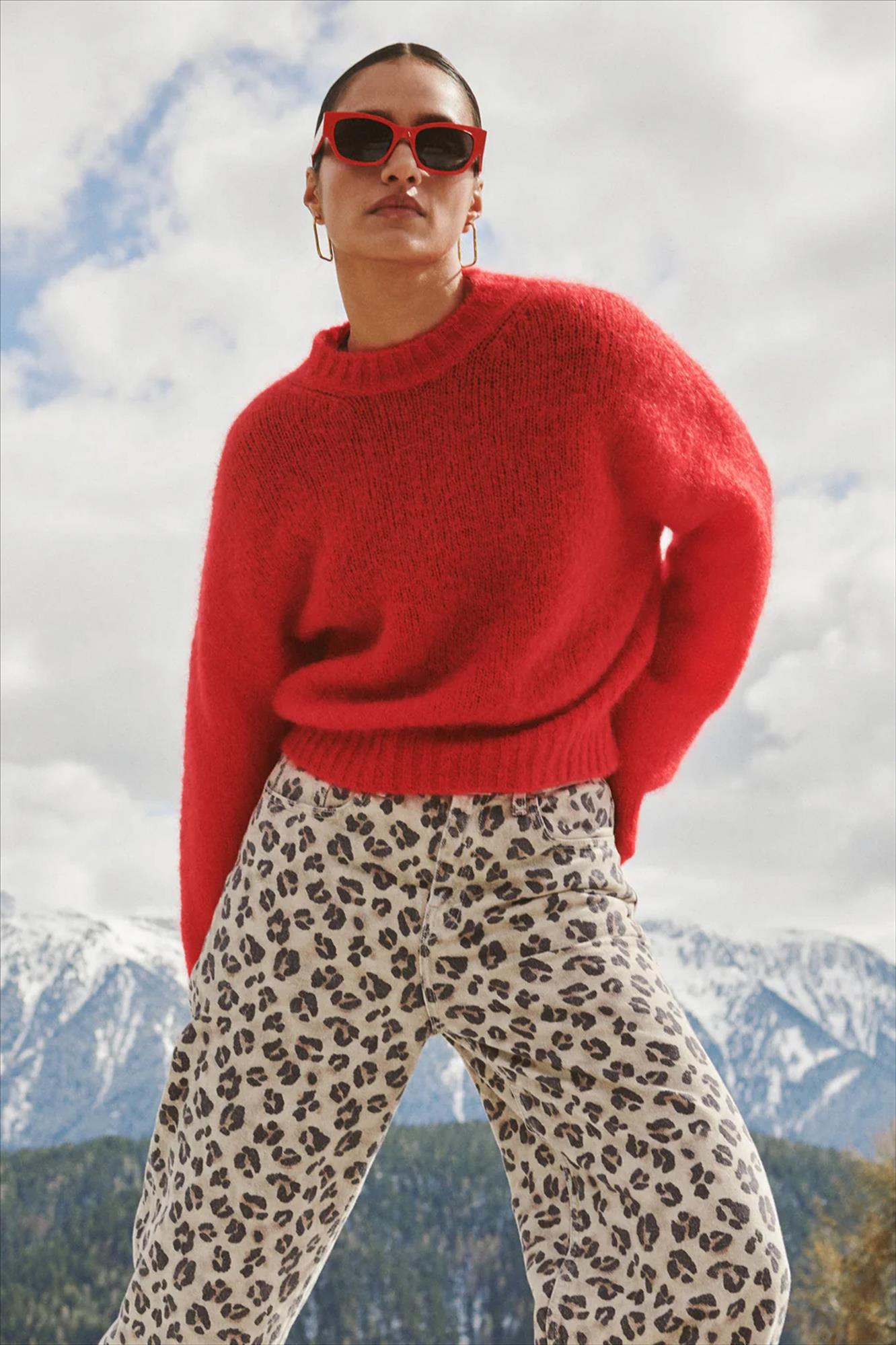 BY BAR - Beige Lew Cheetah jeans