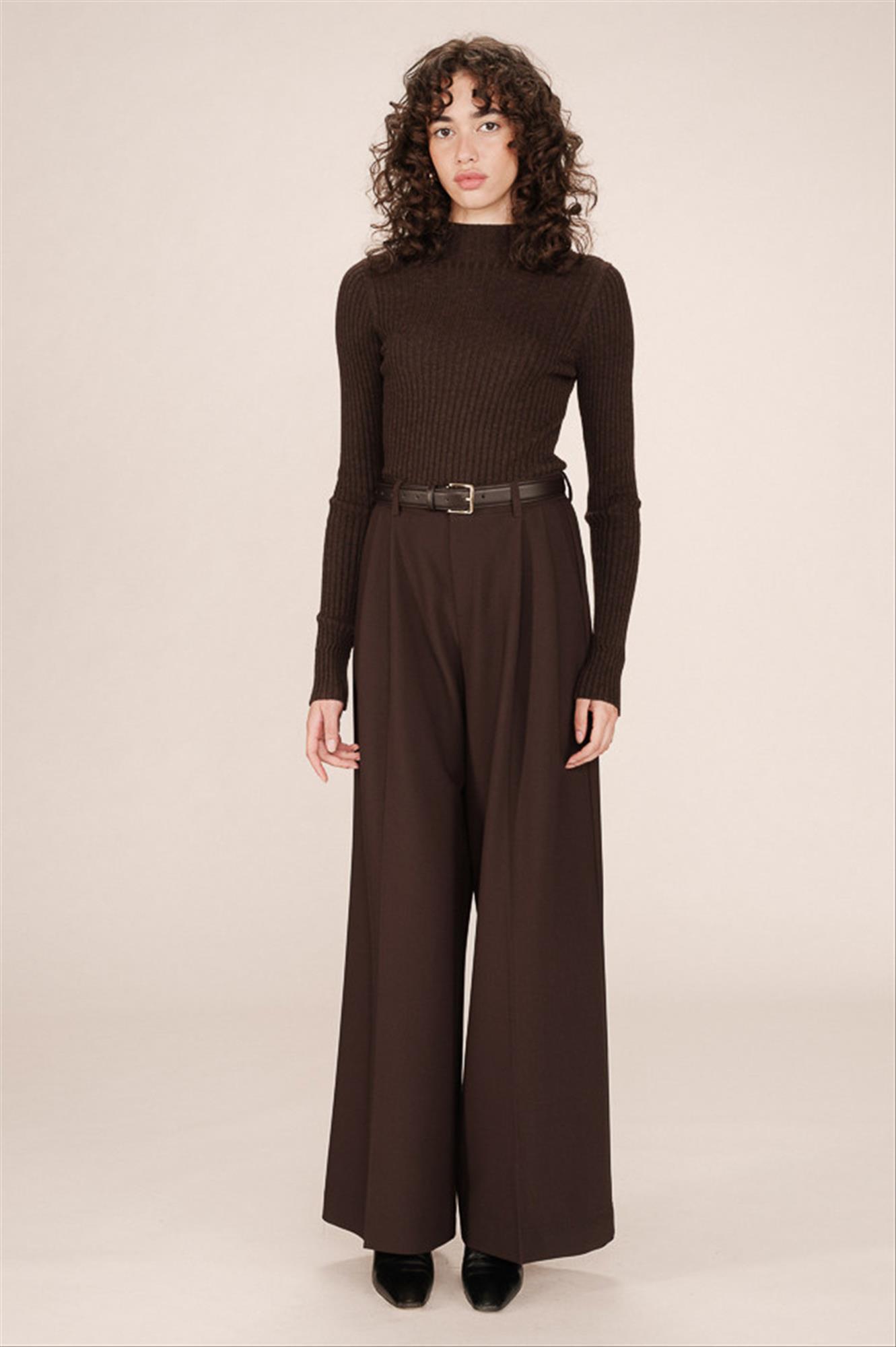 Grace & Mila - Donkerbruine Story broek