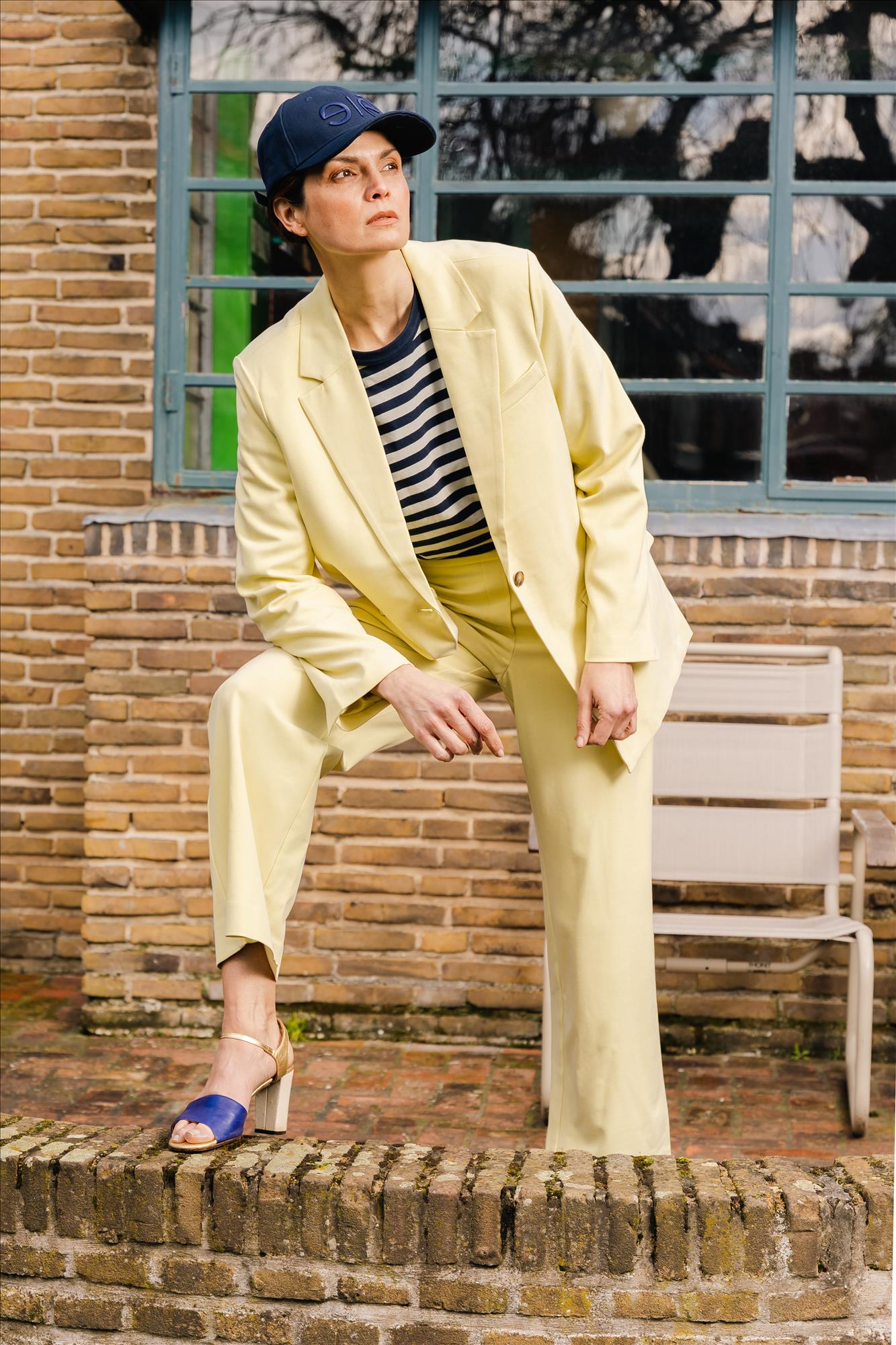 MOSS COPENHAGEN - Gele Fanilla broek