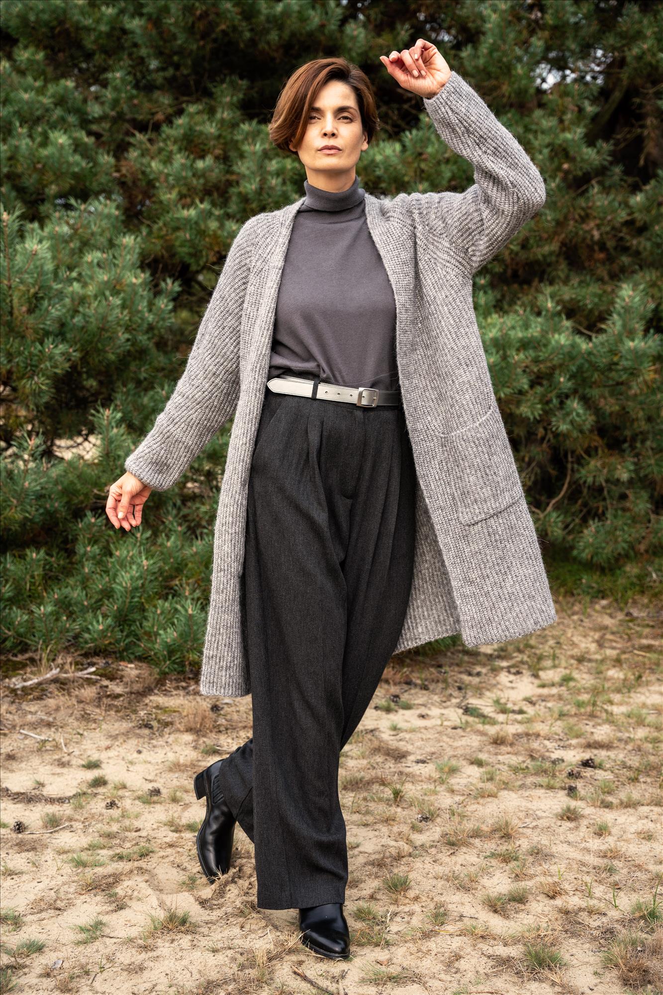 Sessùn - Donkergrijze Emile broek