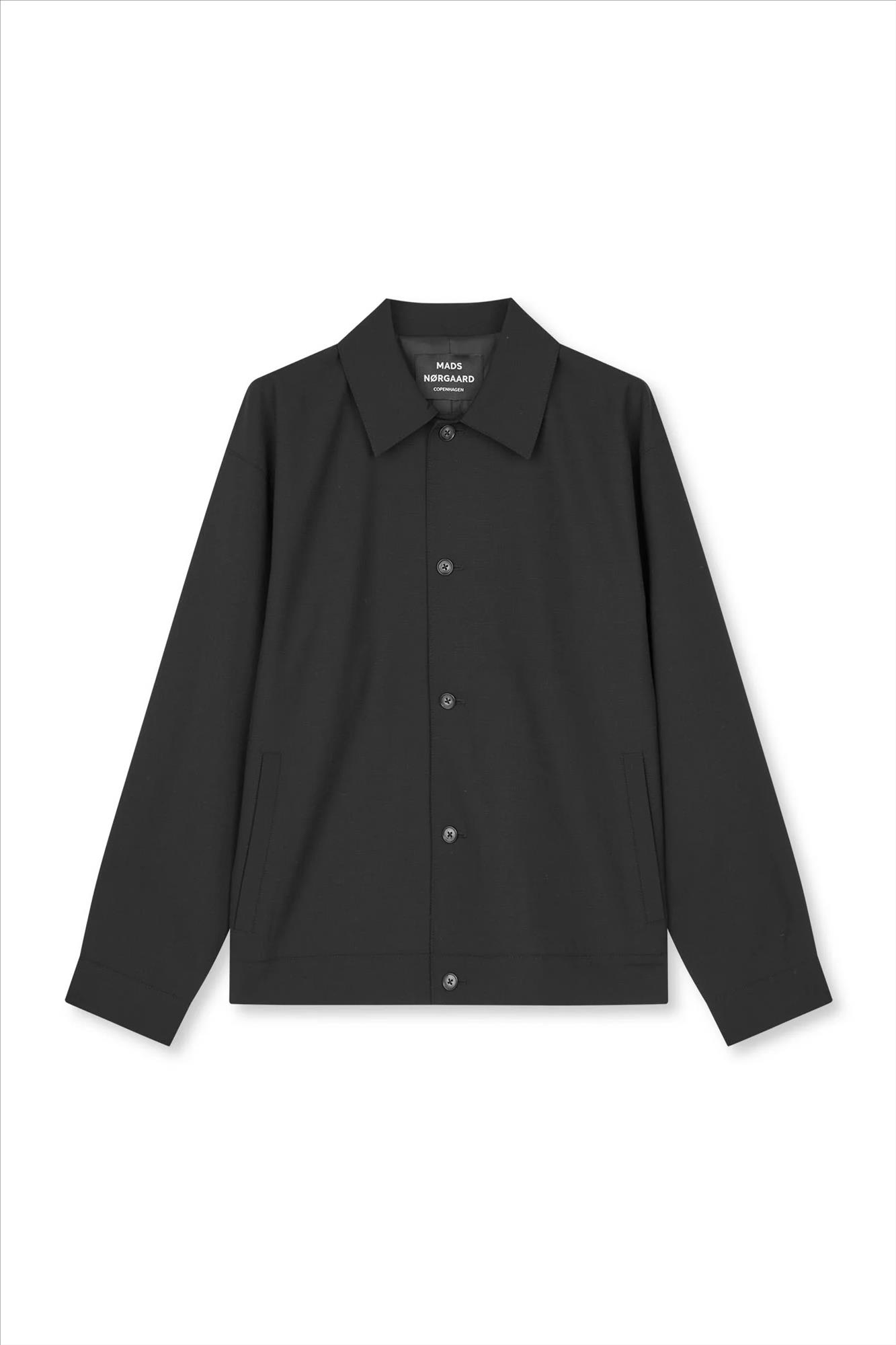 MADS NORGAARD - Zwarte Dense Weave Travis blazer