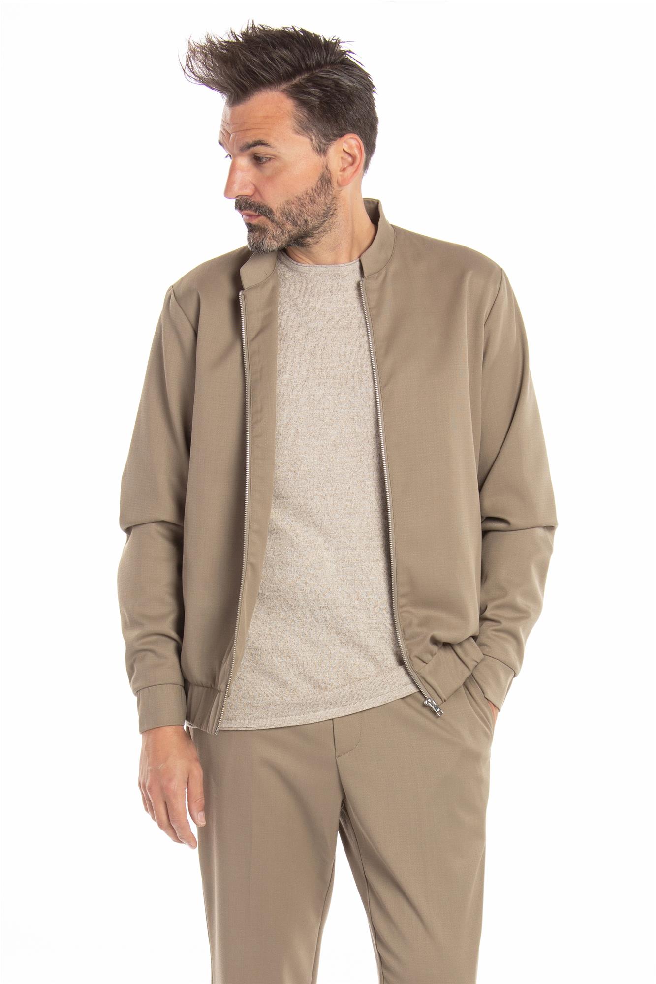 Minimum - Beige Johnson bomberjas