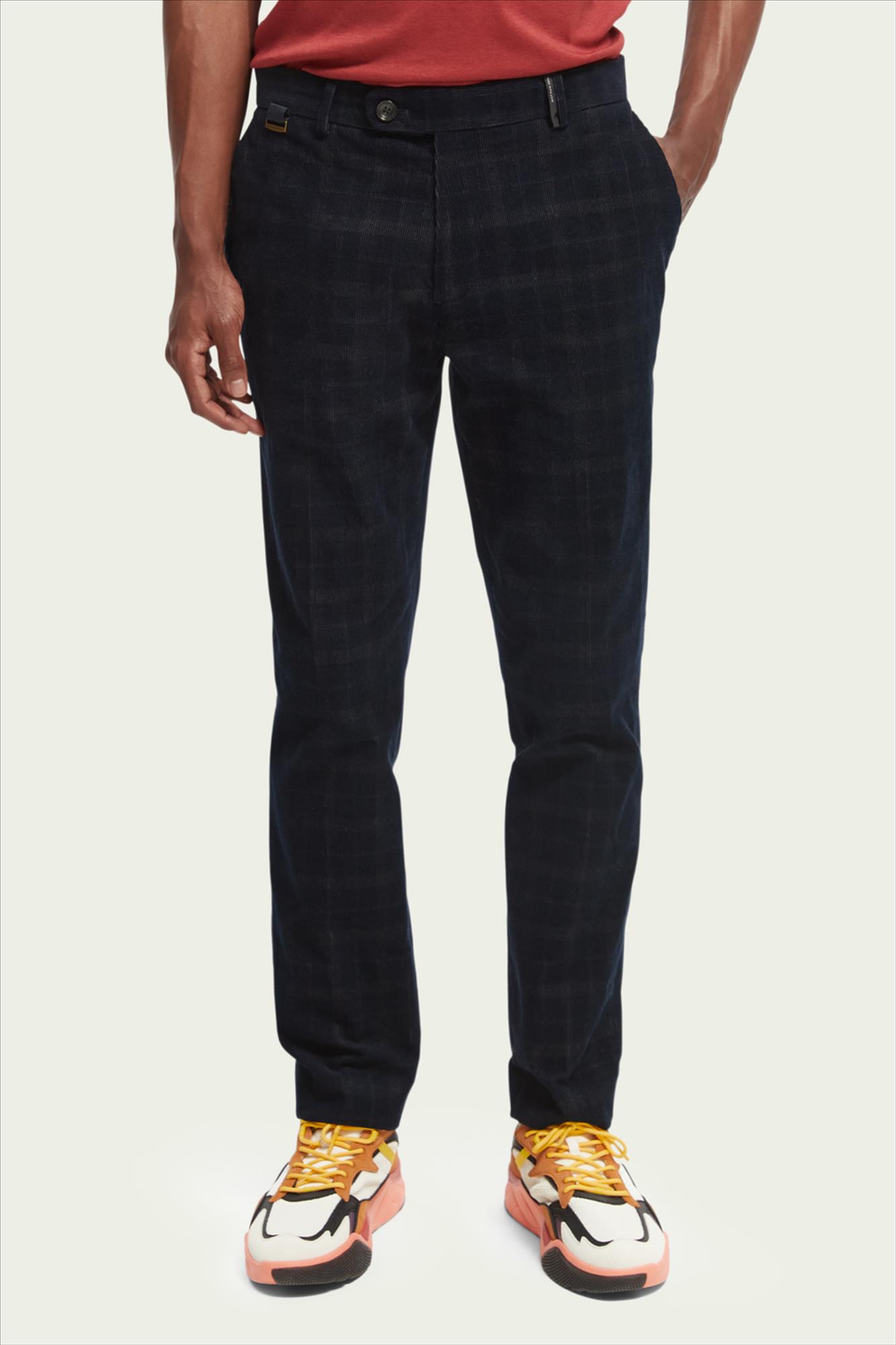 Scotch & Soda - Donkerblauwe Corduroy broek Stuart