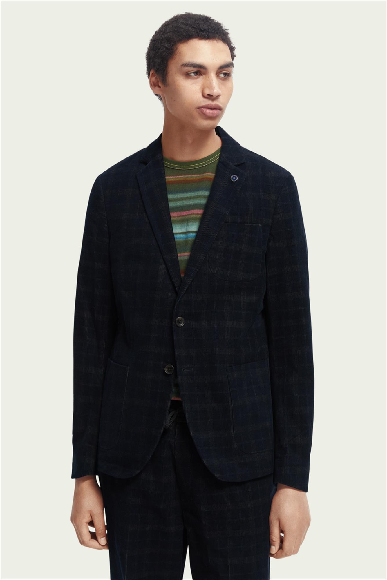Scotch & Soda - Donkerblauwe Corduroy blazer