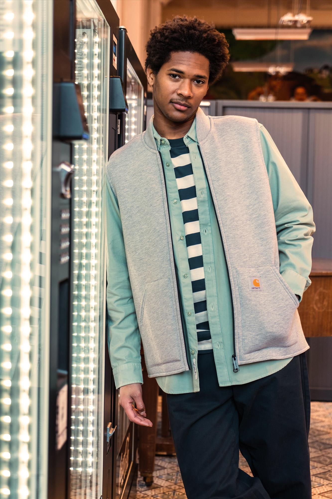 Carhartt WIP - Lichtgrijze Car-Lux jas