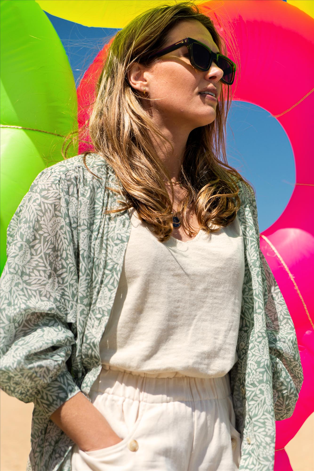 Minimum - Ecru Briana top