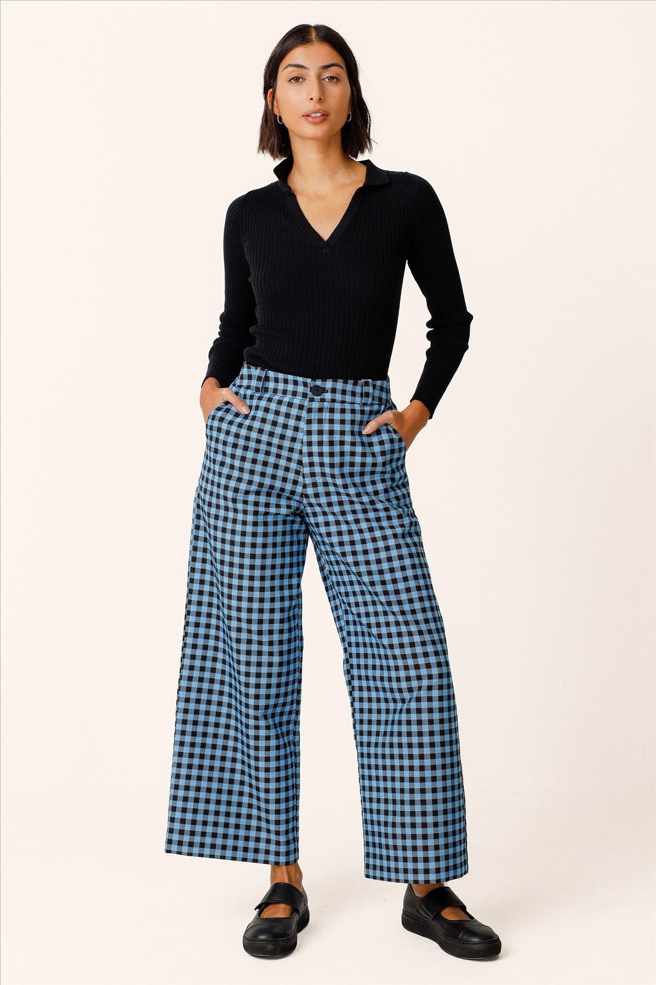 SkunkFunk - Zwart-Lichtblauwe Burne broek