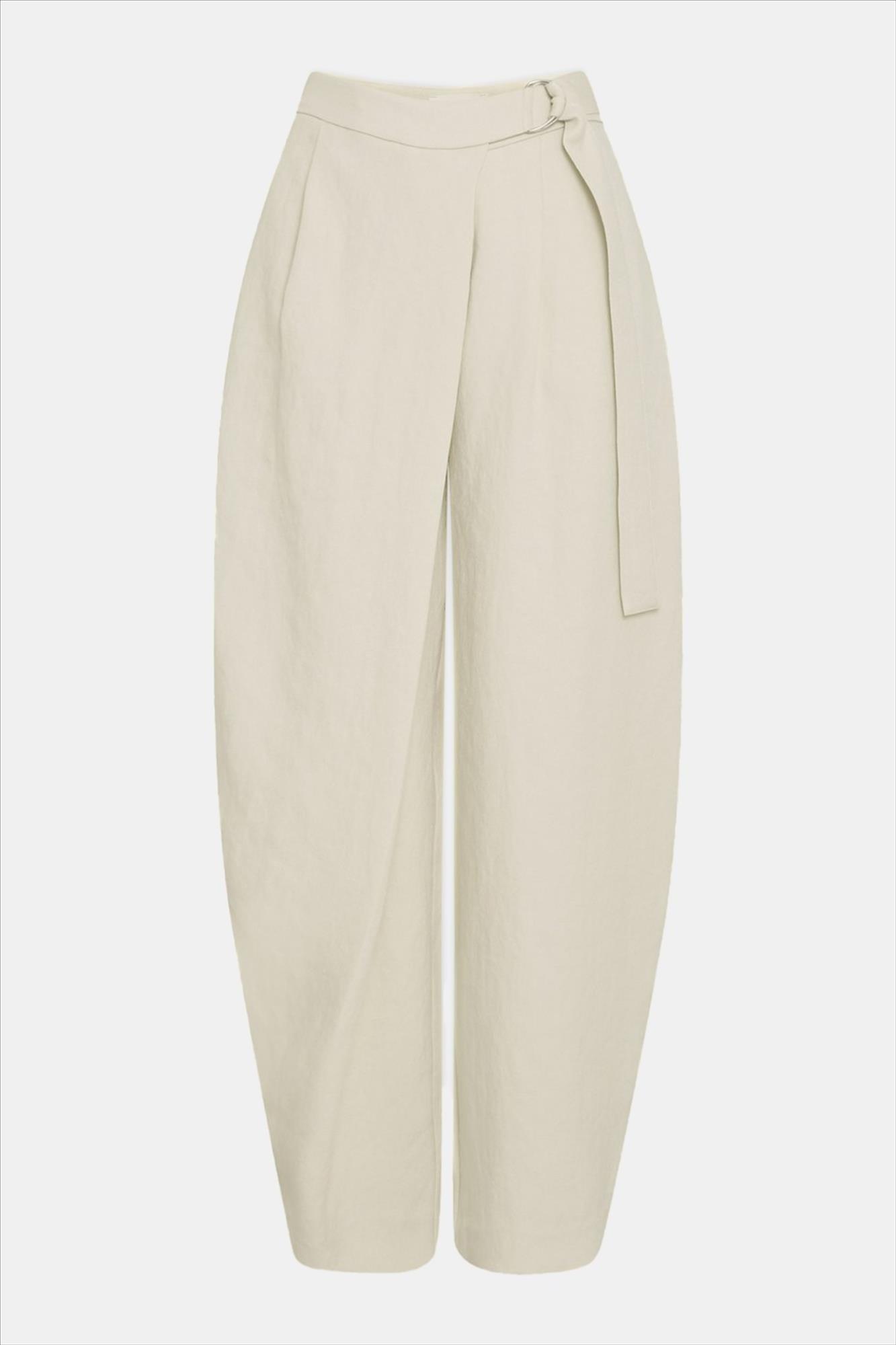 MSCH COPENHAGEN - Ecru Esteriane barrel broek