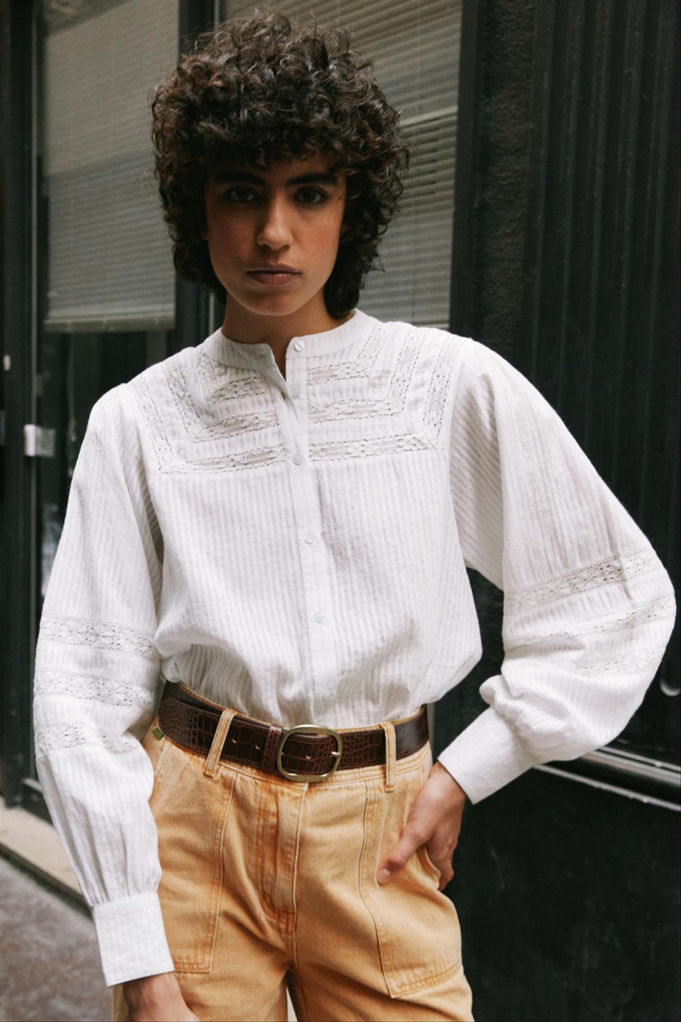 FRNCH - Ecru Roxy blouse