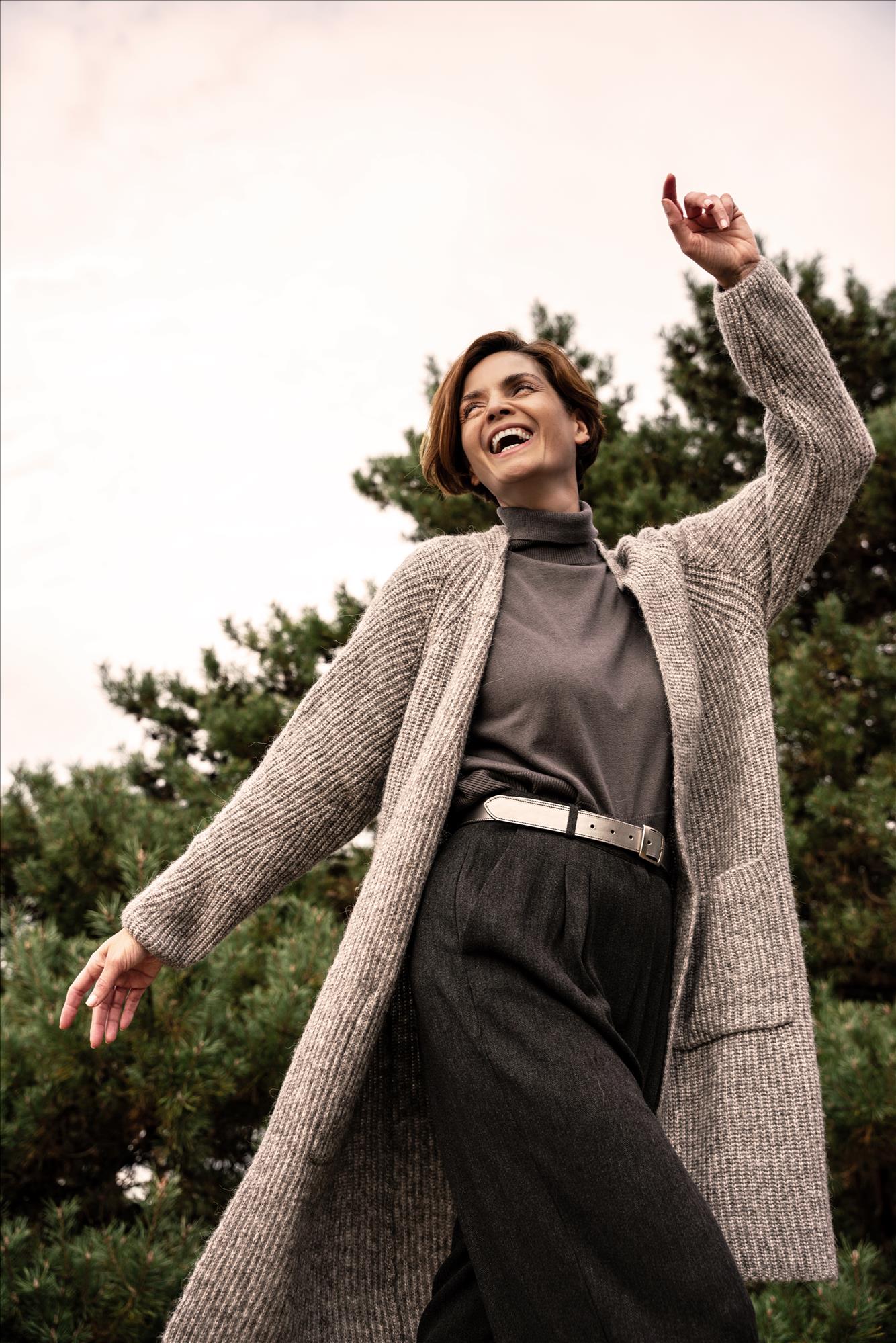 Nümph - Grijze Zindi Long cardigan