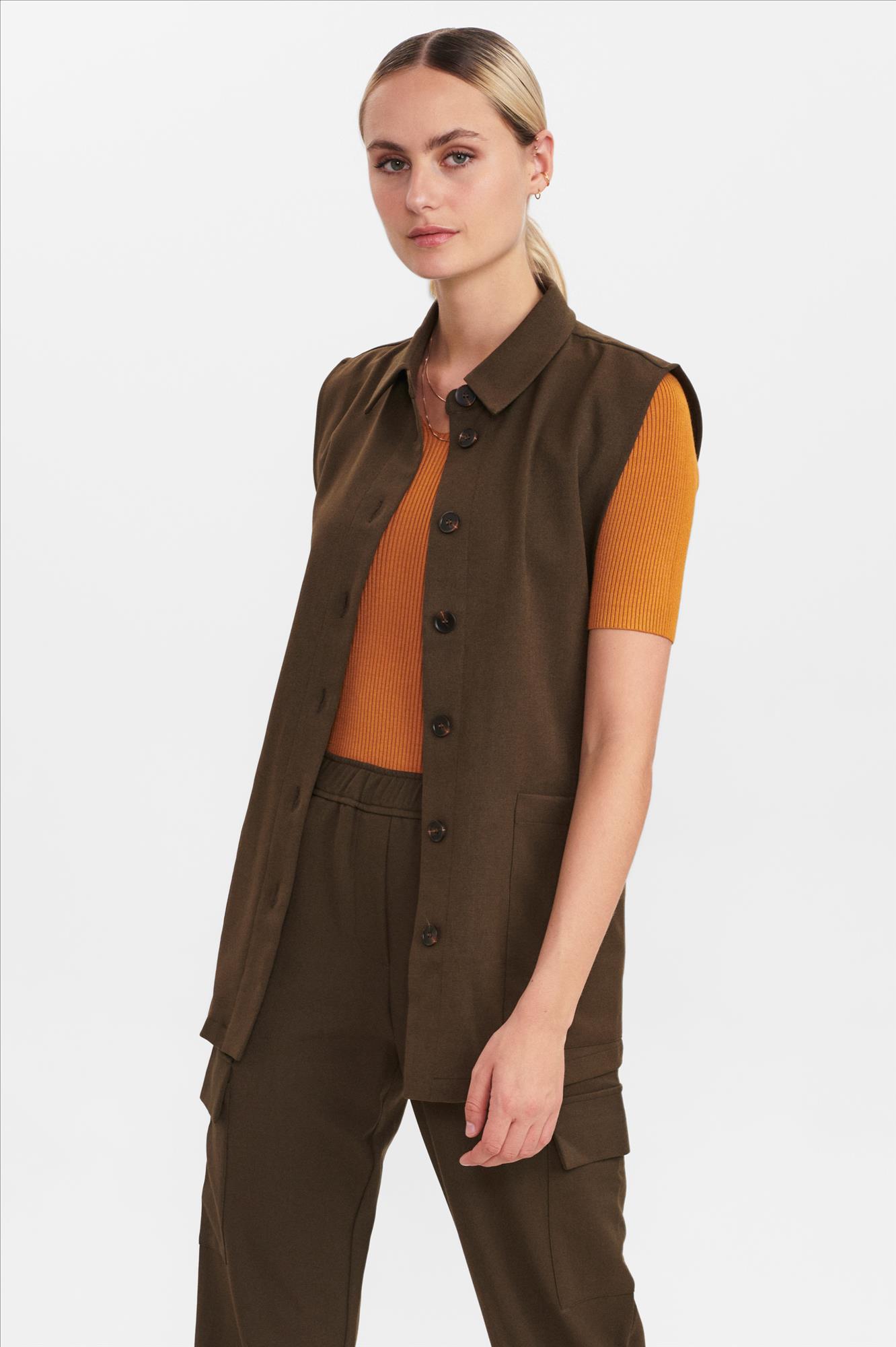 Nümph - Donkerbruine Nuwilly waistcoat