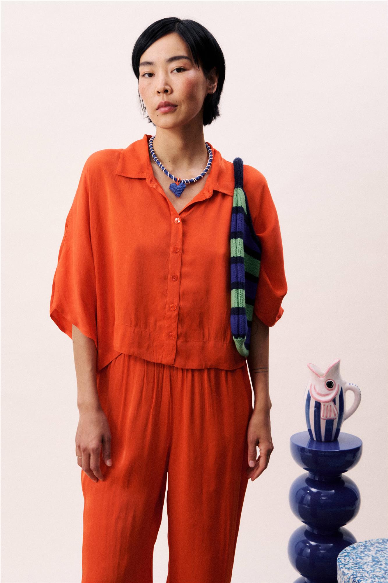 FRNCH - Oranje Pervenche blouse