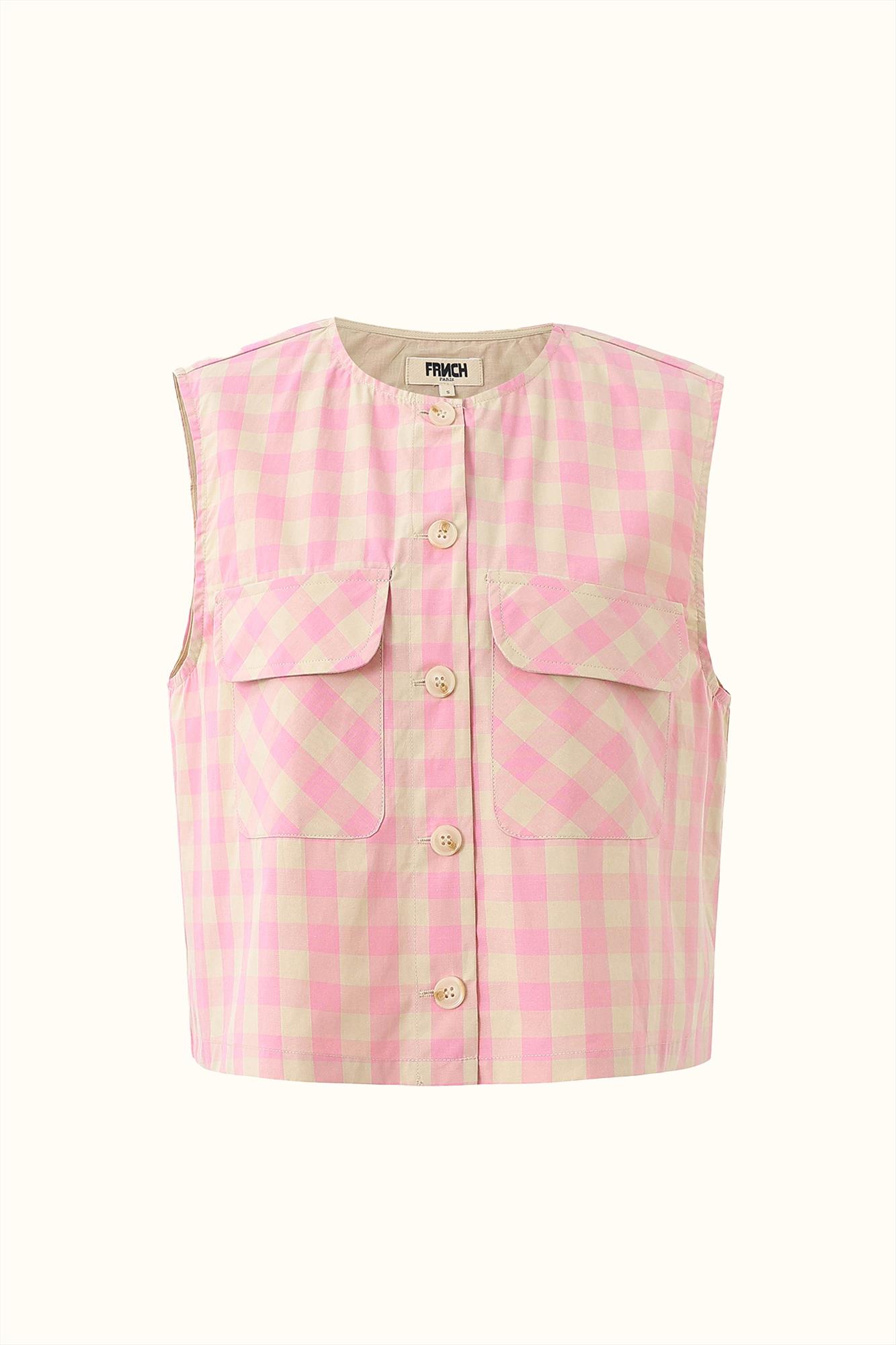 FRNCH - Lichtroze-Beige Aurora gilet