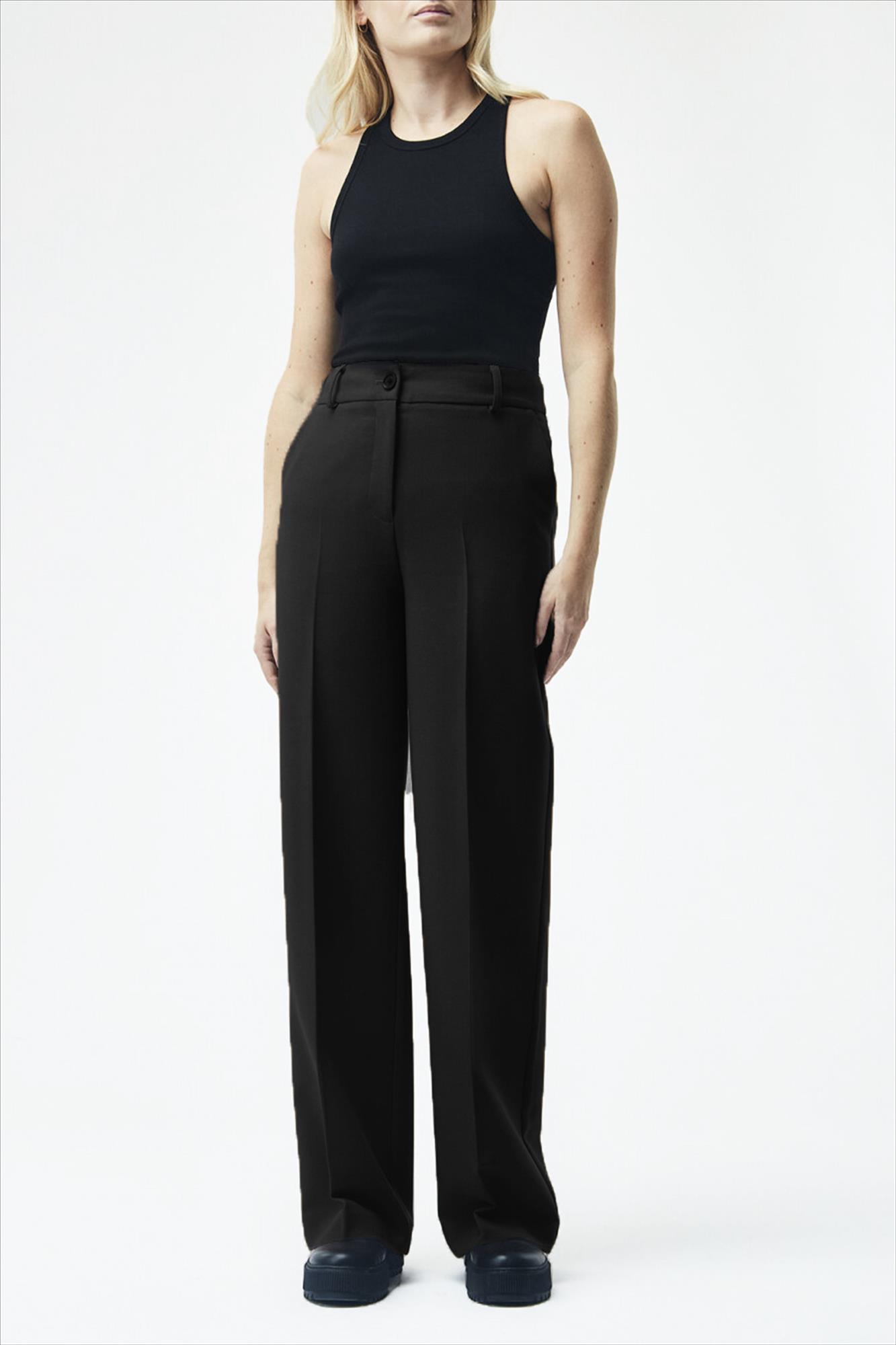 Modström - Zwarte geklede Gale broek