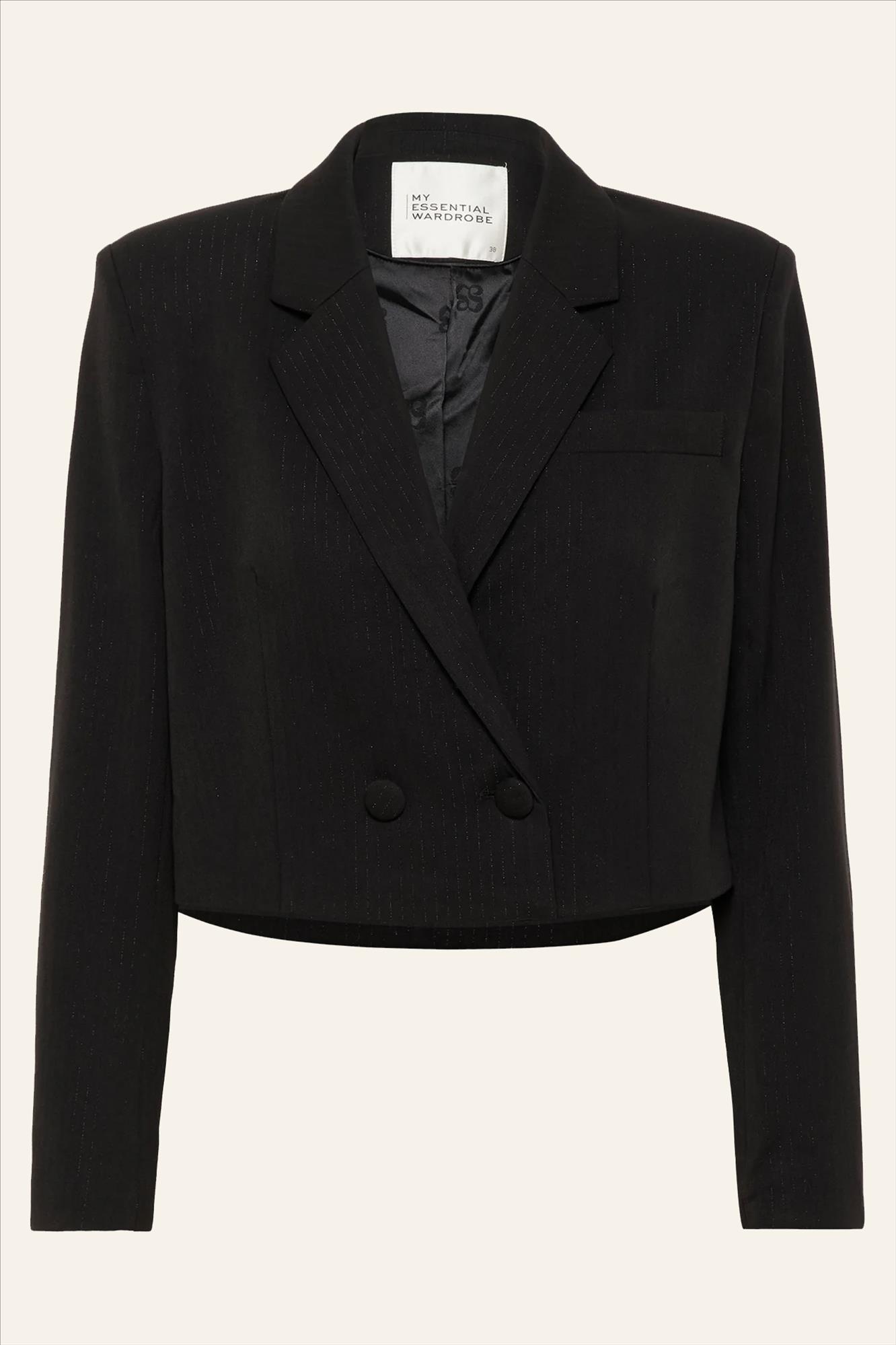 My Essential Wardrobe - Zwarte Reece Short blazer