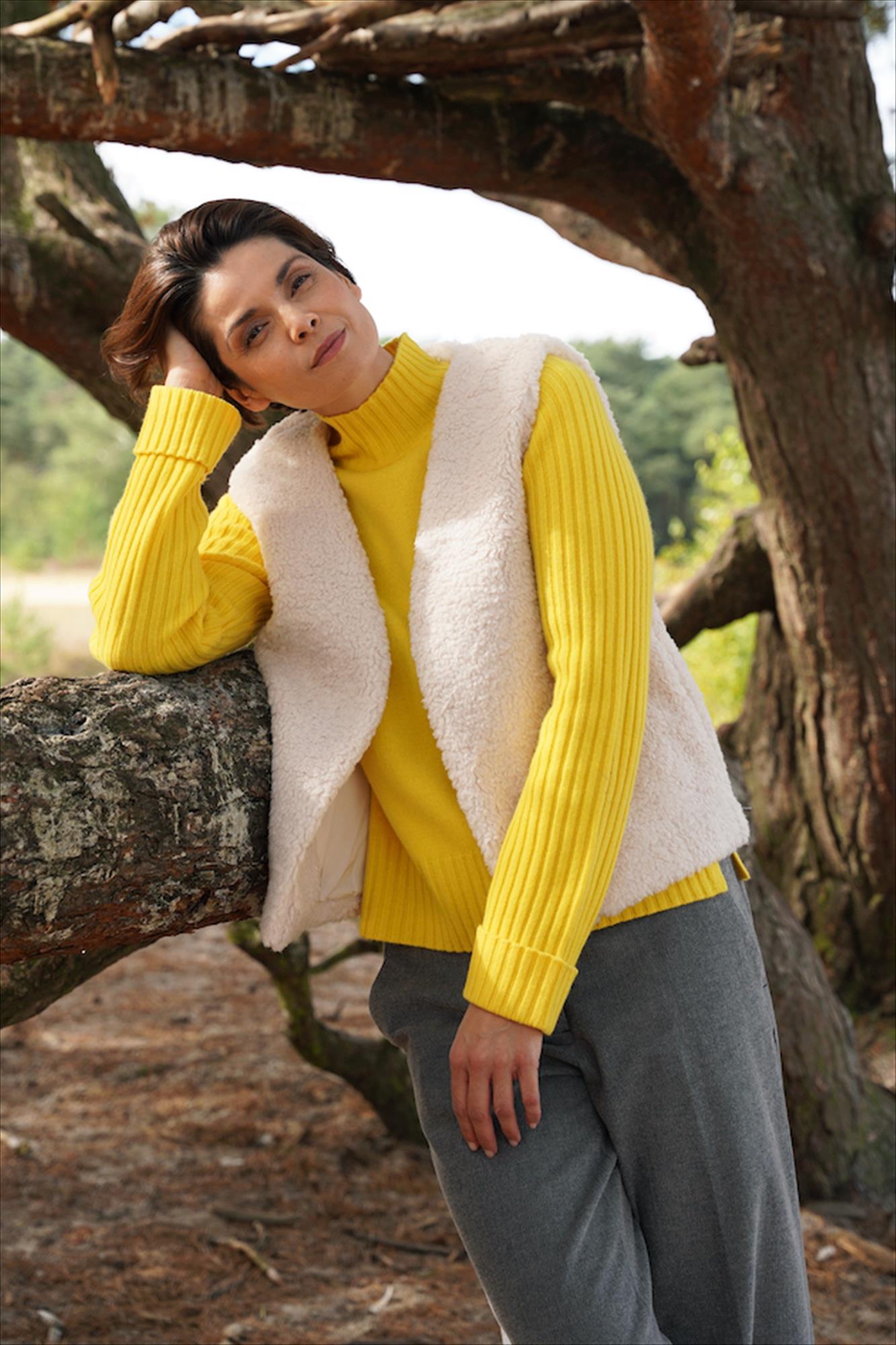 ECOALF - Gele Eucaliptoalf trui met kraag