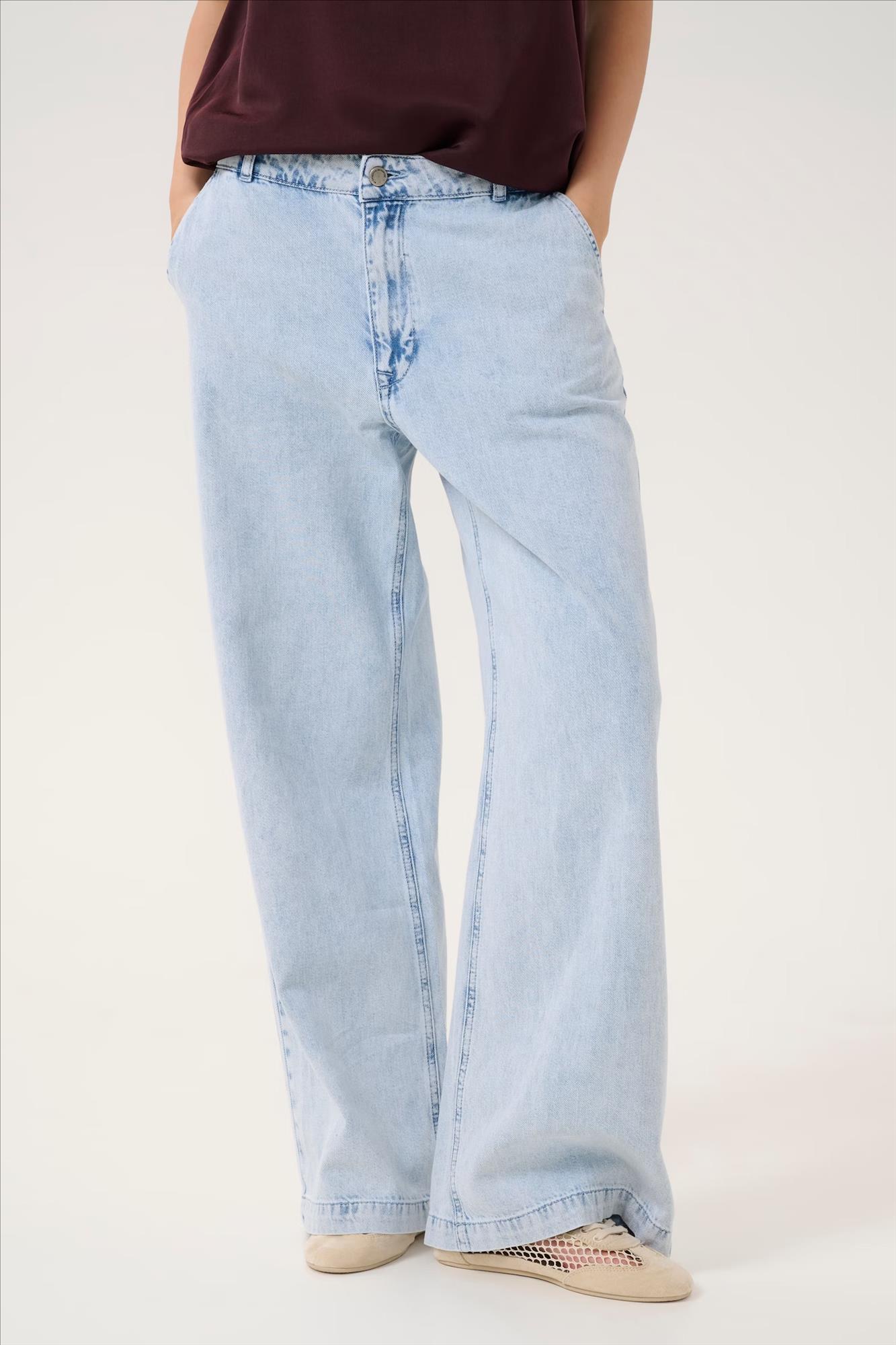 My Essential Wardrobe - Lichtblauwe Malo wide jeans