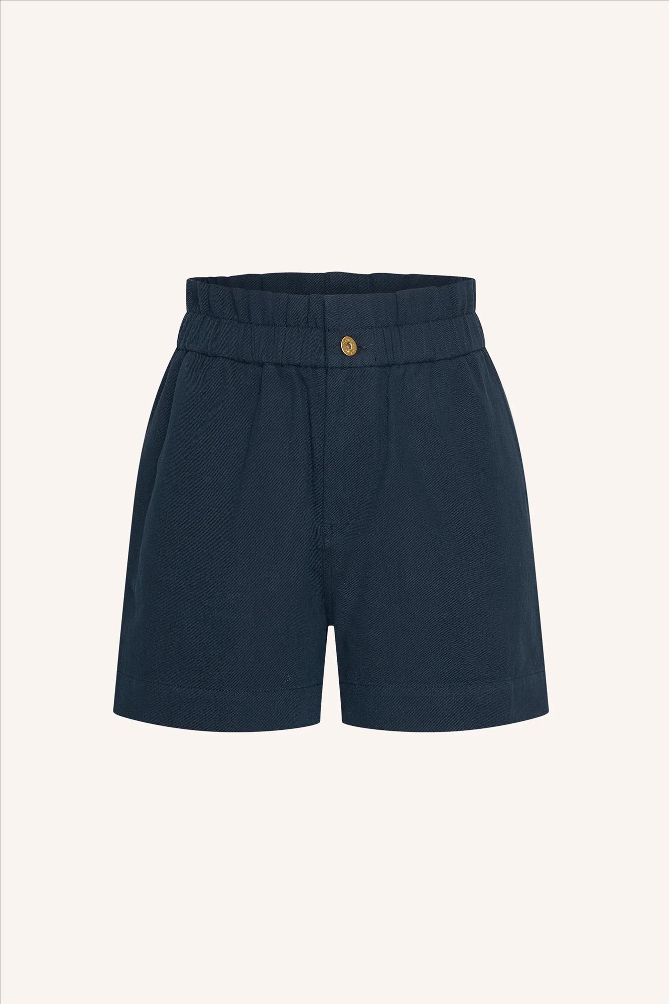 BY BAR - Donkerblauwe Leon Twill short