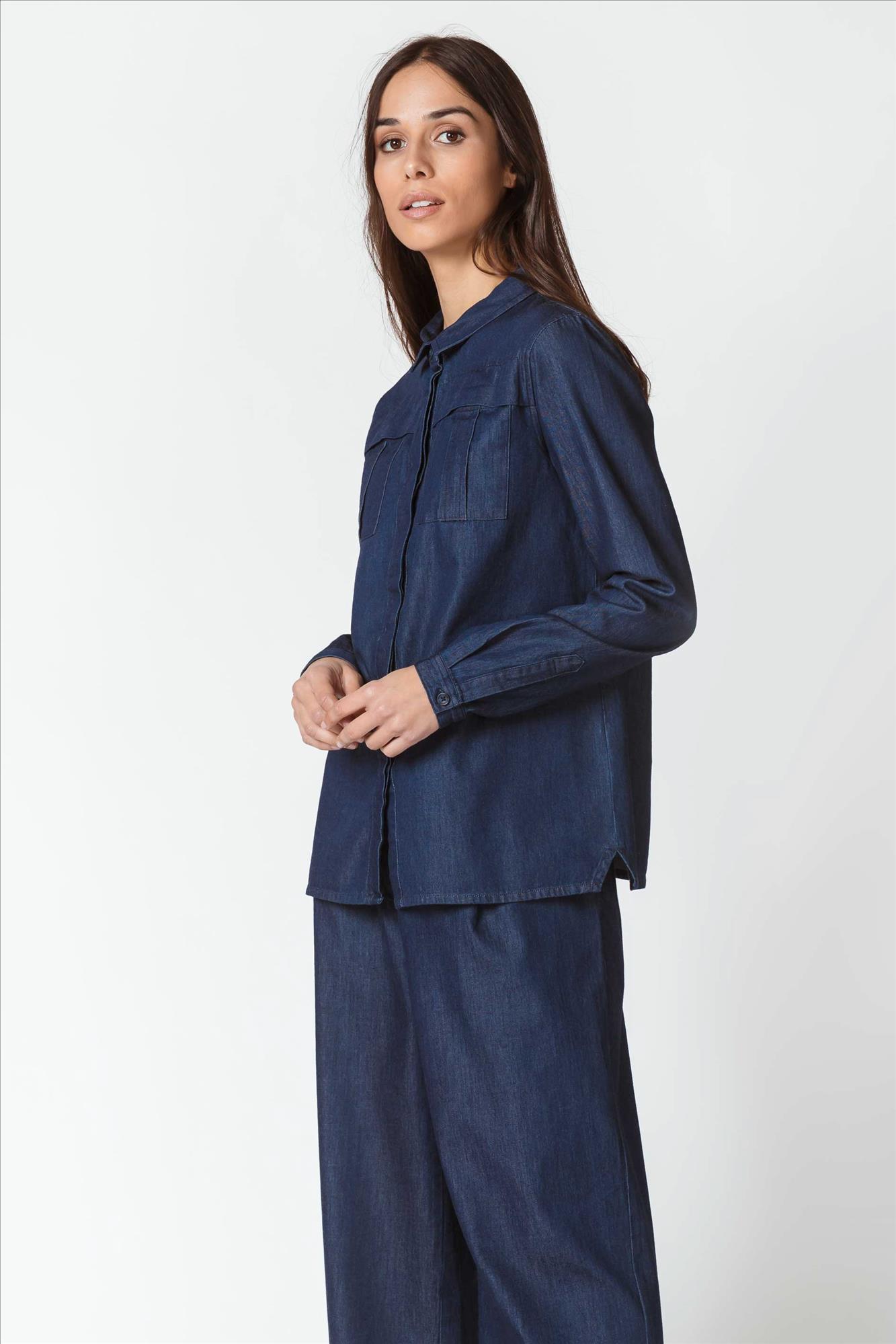 SkunkFunk - Donkerblauwe Sirats jeanshemd