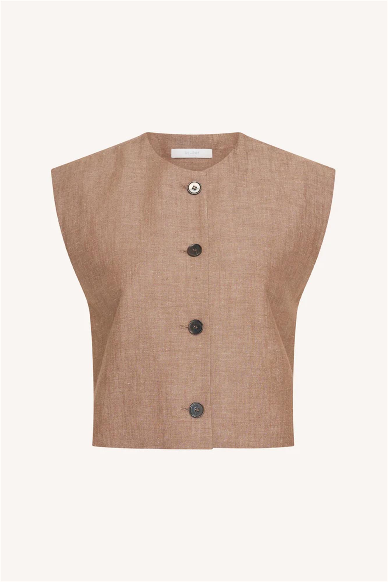 BY BAR - Lichtbruine Nori Girone gilet