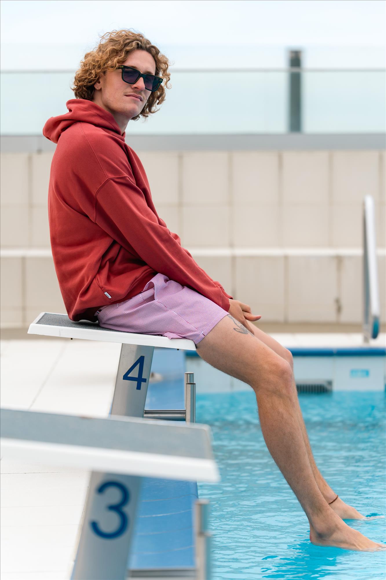 PARLEZ - Baksteenrode Amos hoodie