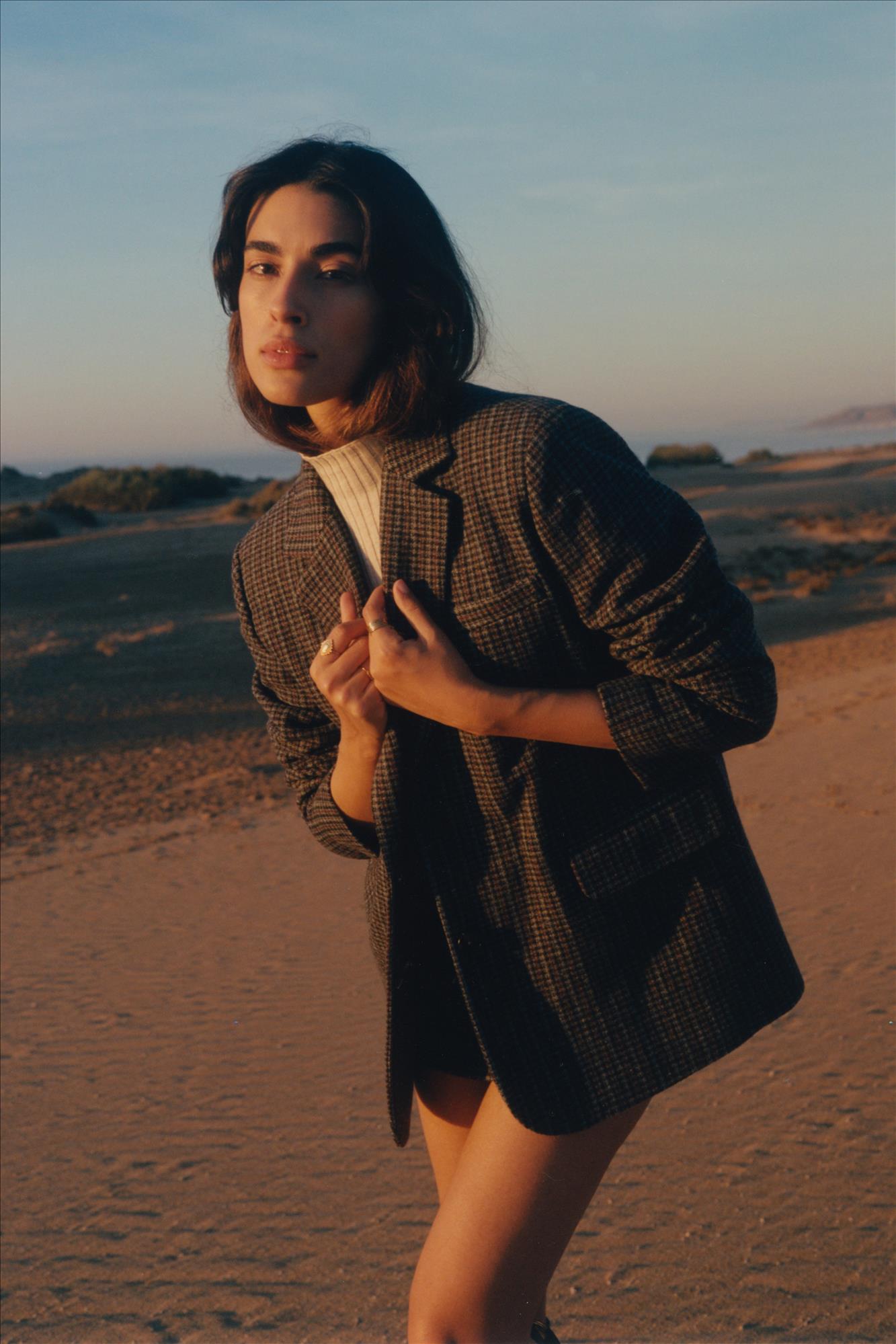 Grace & Mila - Donkergrijze Novel blazer