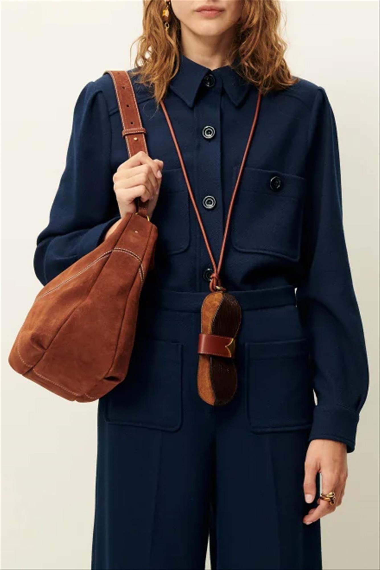 Sessùn - Donkerblauwe Theodore blouse