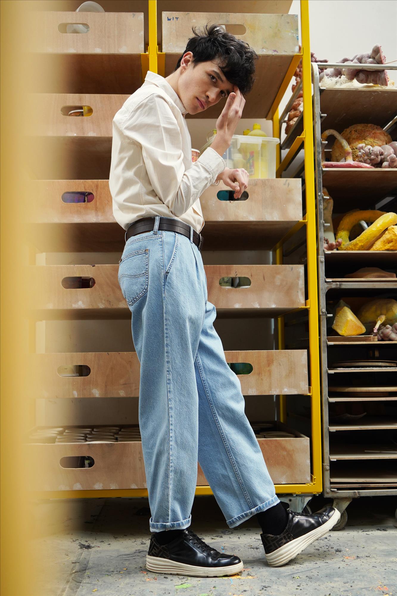 Minimum - Geel Gestreept Harvard 2.0 hemd