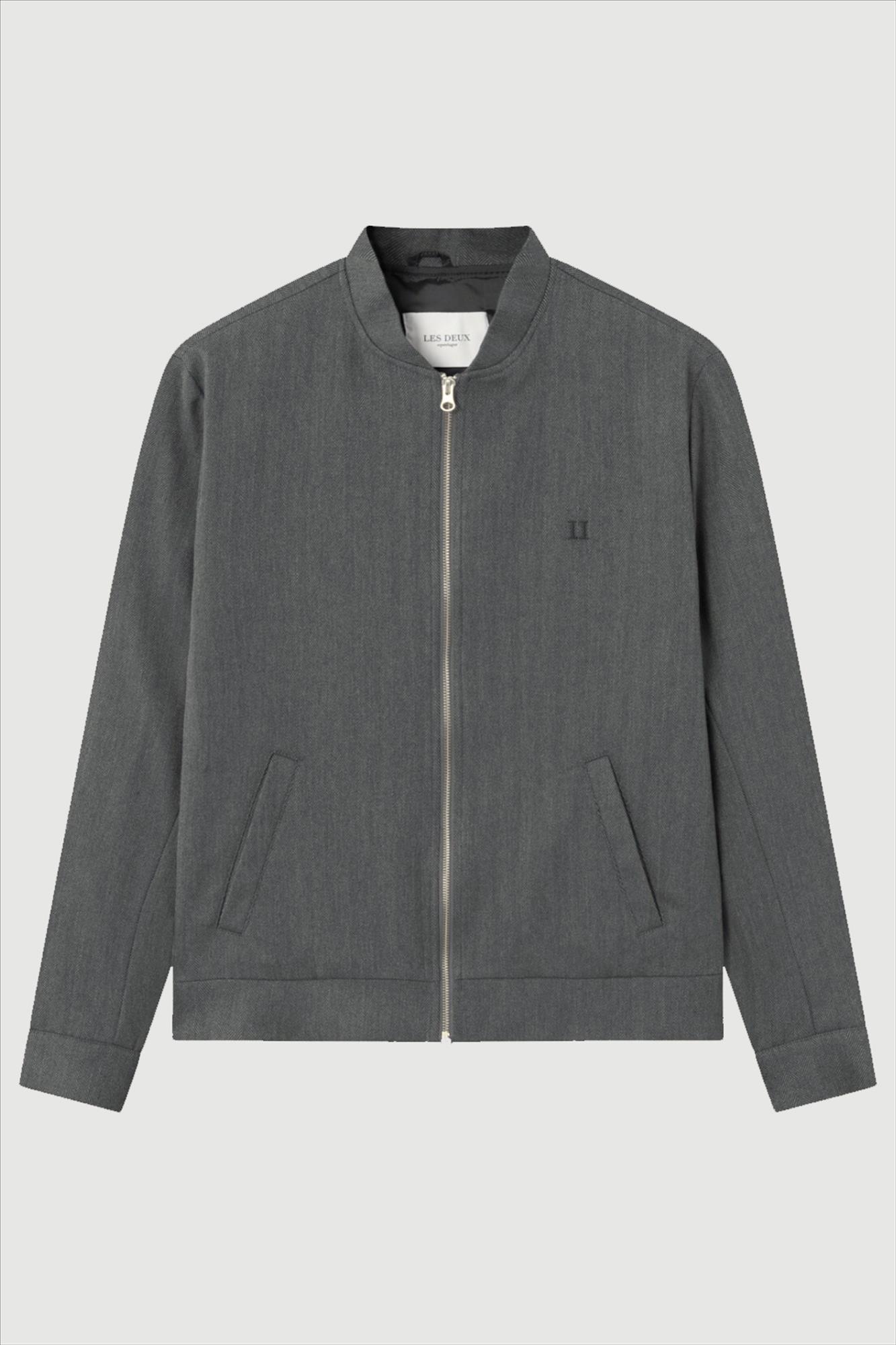 LES DEUX  - Grijze Herringbone bomberjas