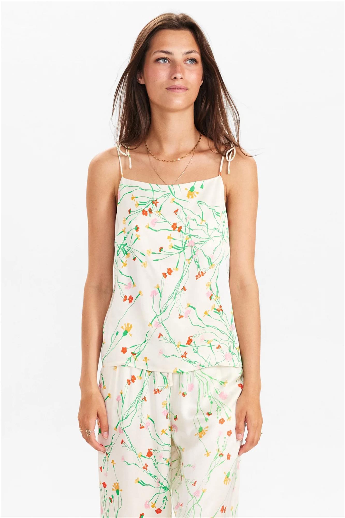 Nümph - Ecru Pearl Strap top