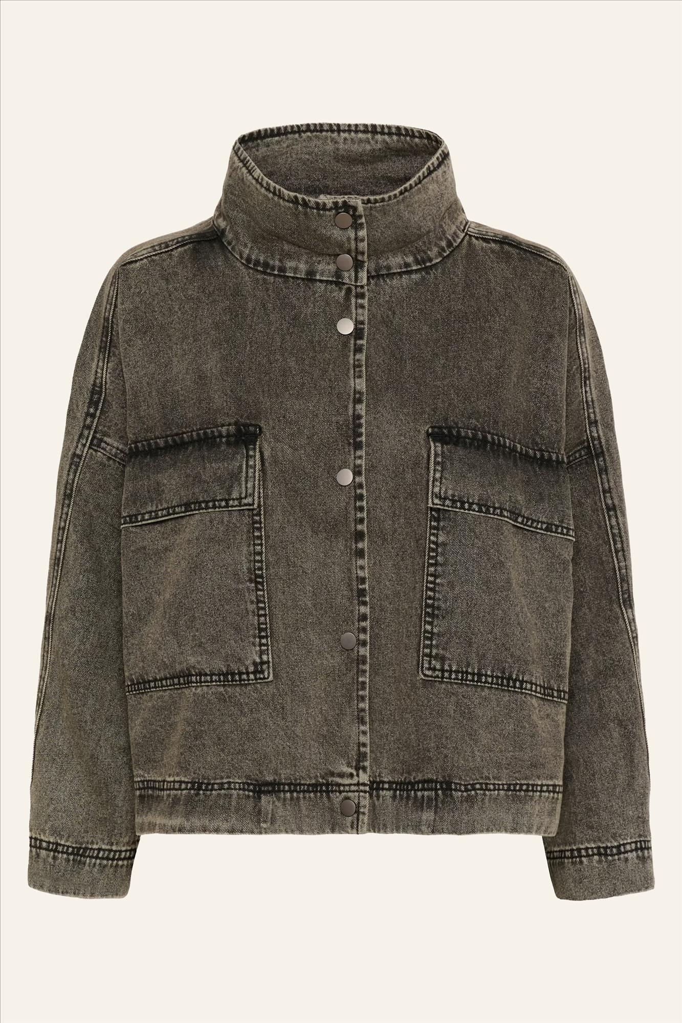 My Essential Wardrobe - Donkergrijze Tessa jeansjas