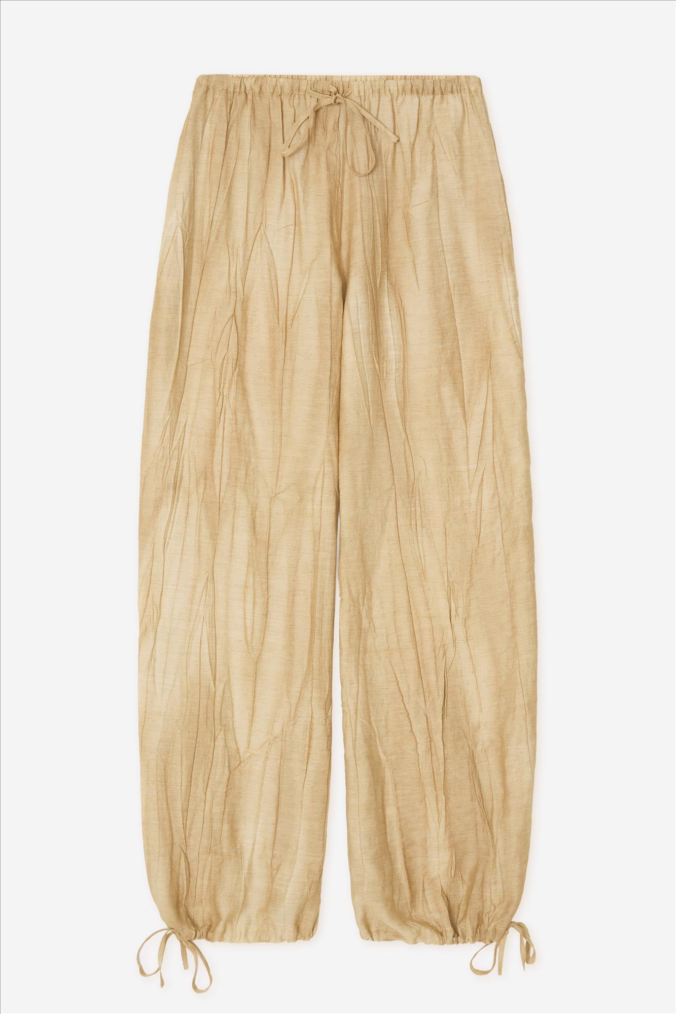 YERSE - Beige Luna Drawstring broek