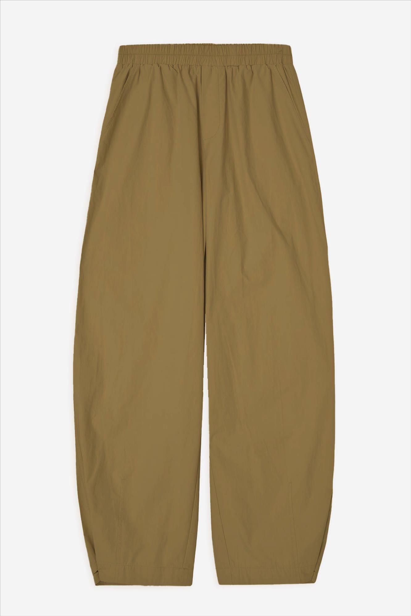 YERSE - Olijfgroene Carli barrel broek