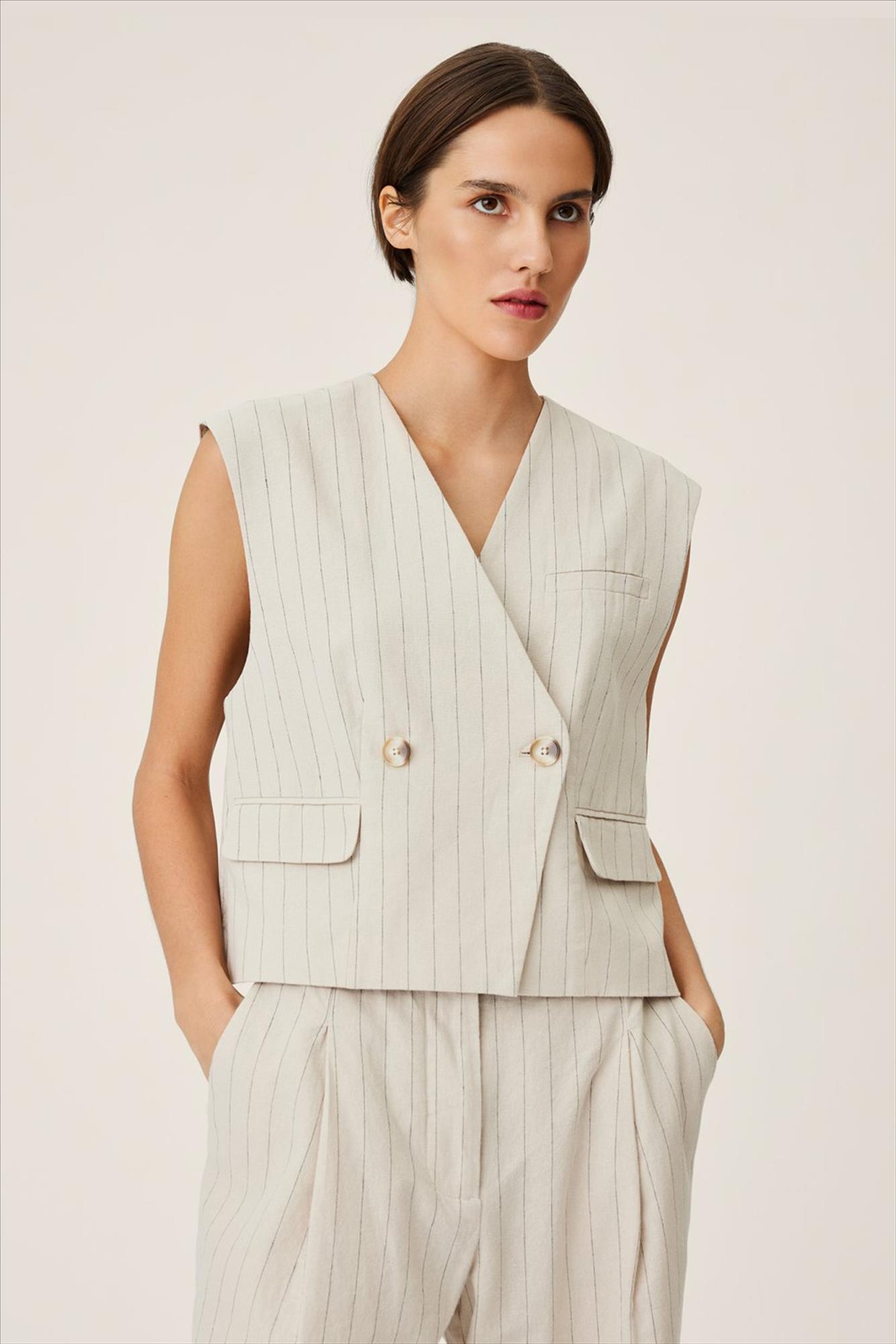 MSCH COPENHAGEN - Beige Jonalyn waistcoat