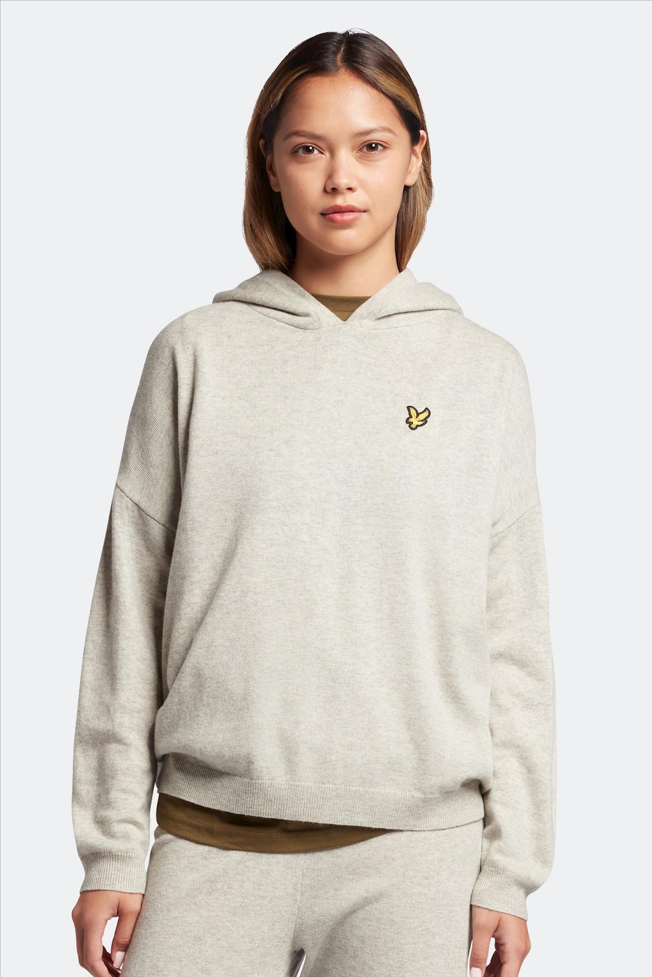 Lyle & Scott - Lichtgrijze Knitted hoodie
