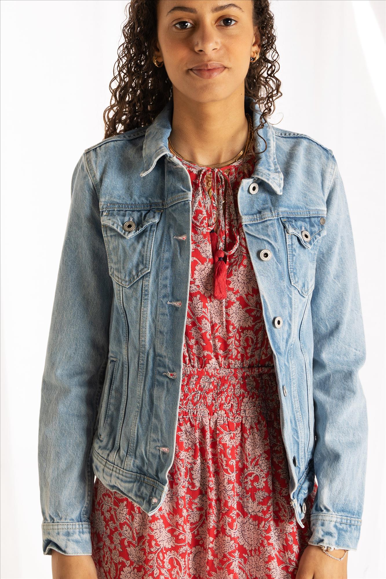 Pepe Jeans London - Lichtblauwe Slim Fit jeansjas