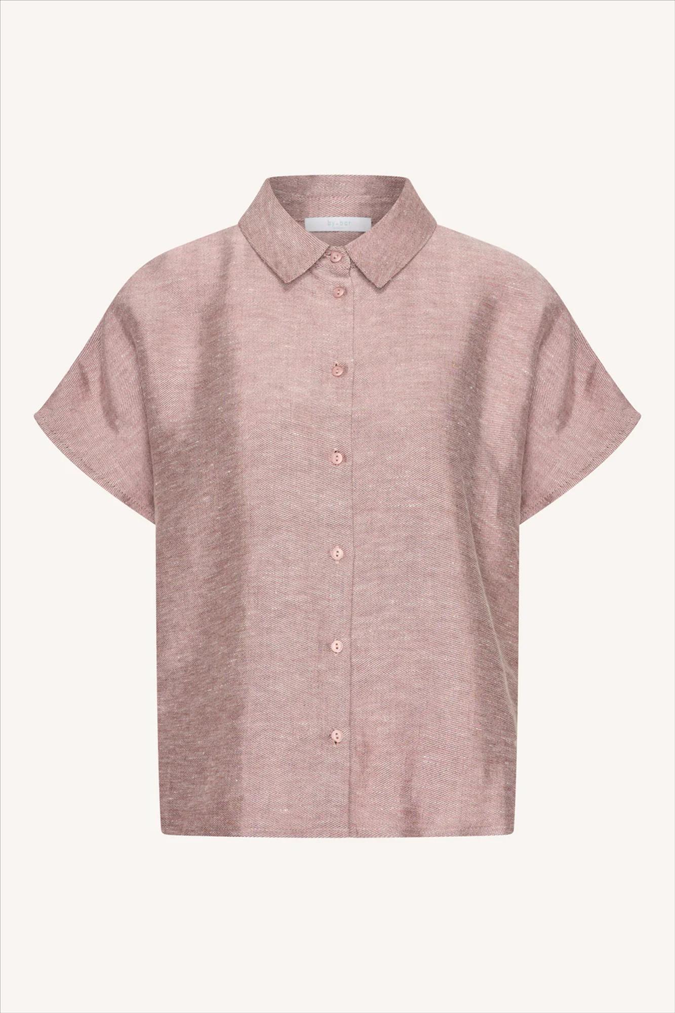 BY BAR - Donkerroze Barley Gloss blouse