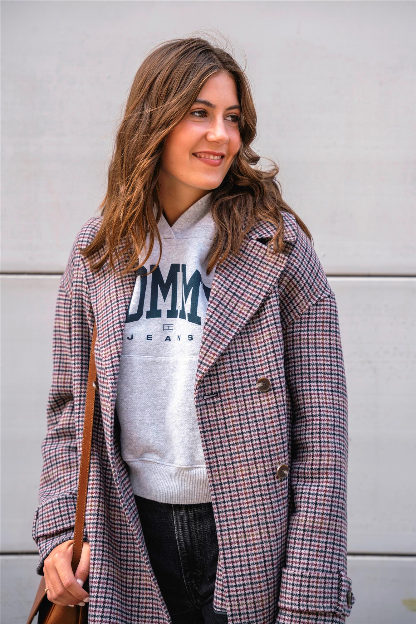 Tommy Jeans - Grijze Varsity hoodie