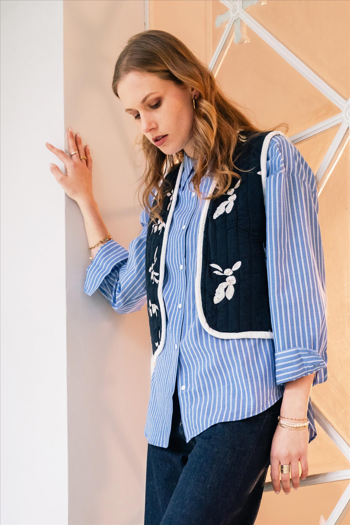 Nümph - Donkerblauwe Nustellas mouwloos jasje