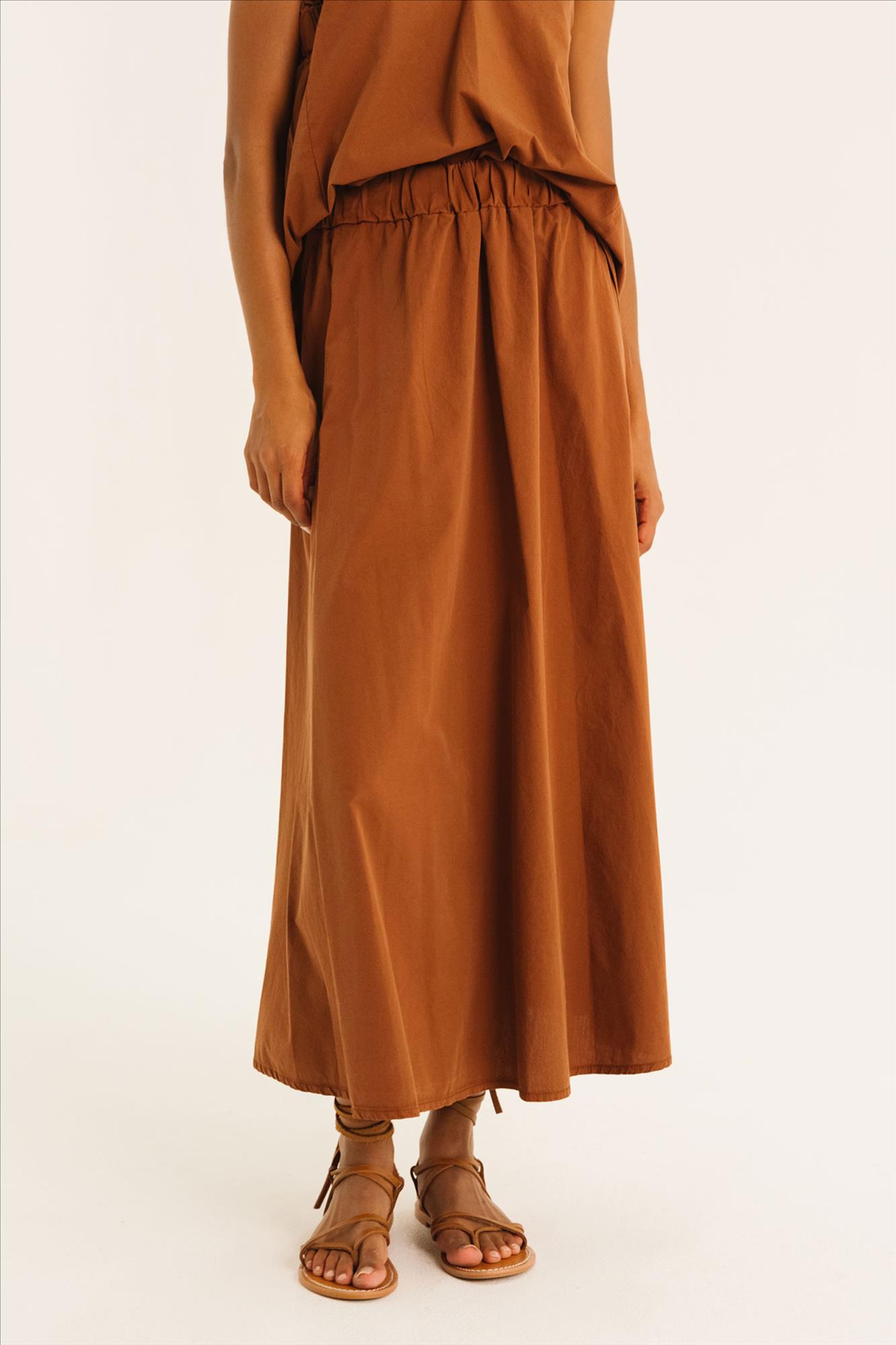 TINSELS - Donkerbruine Alex Paper rok