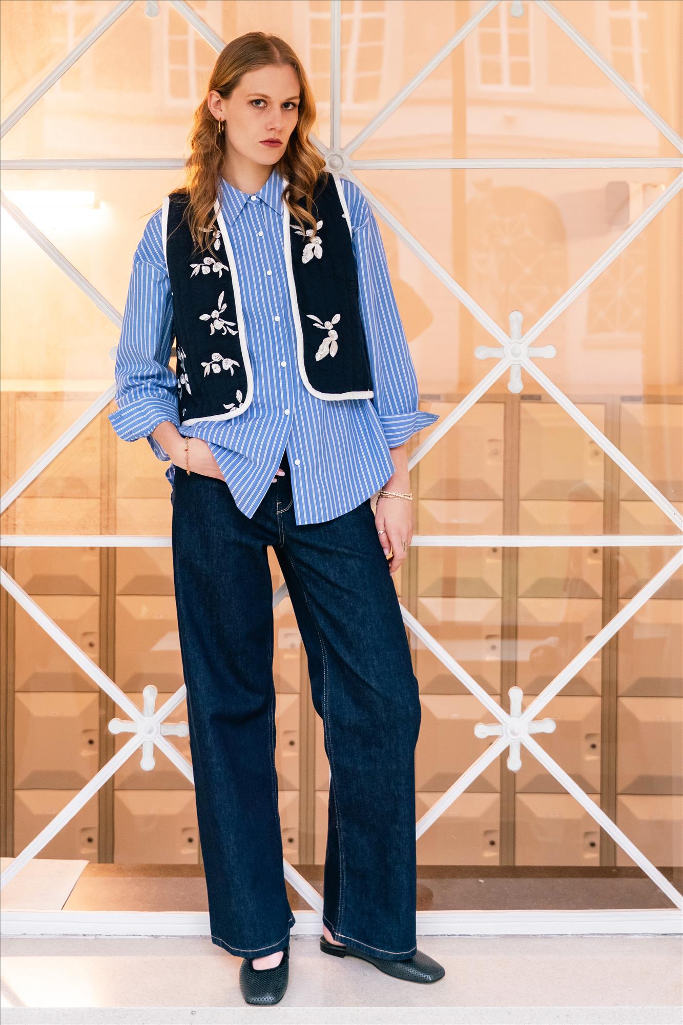 Nümph - Blauwe Marissa blouse